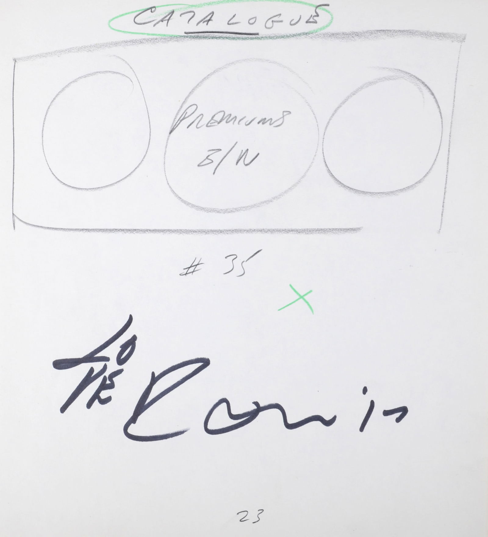 Robert Indiana : Indiana Graphics #23, 1969 - Original Double-Sided Sketch: Robert Indiana (1928-2018)Indiana Graphics #23, 1969Original sketch in pencil and ink on paper, drawn on both sides of the sheet.Hand-signed lower margin.Dimensions :+Size of the sheet: approximately
