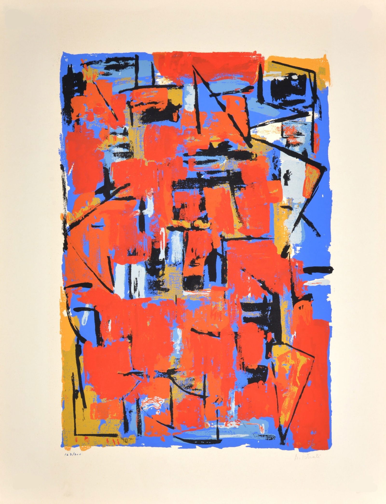 Alexandre Istrati : Composition, 1954 - Hand-signed (1 of 7)