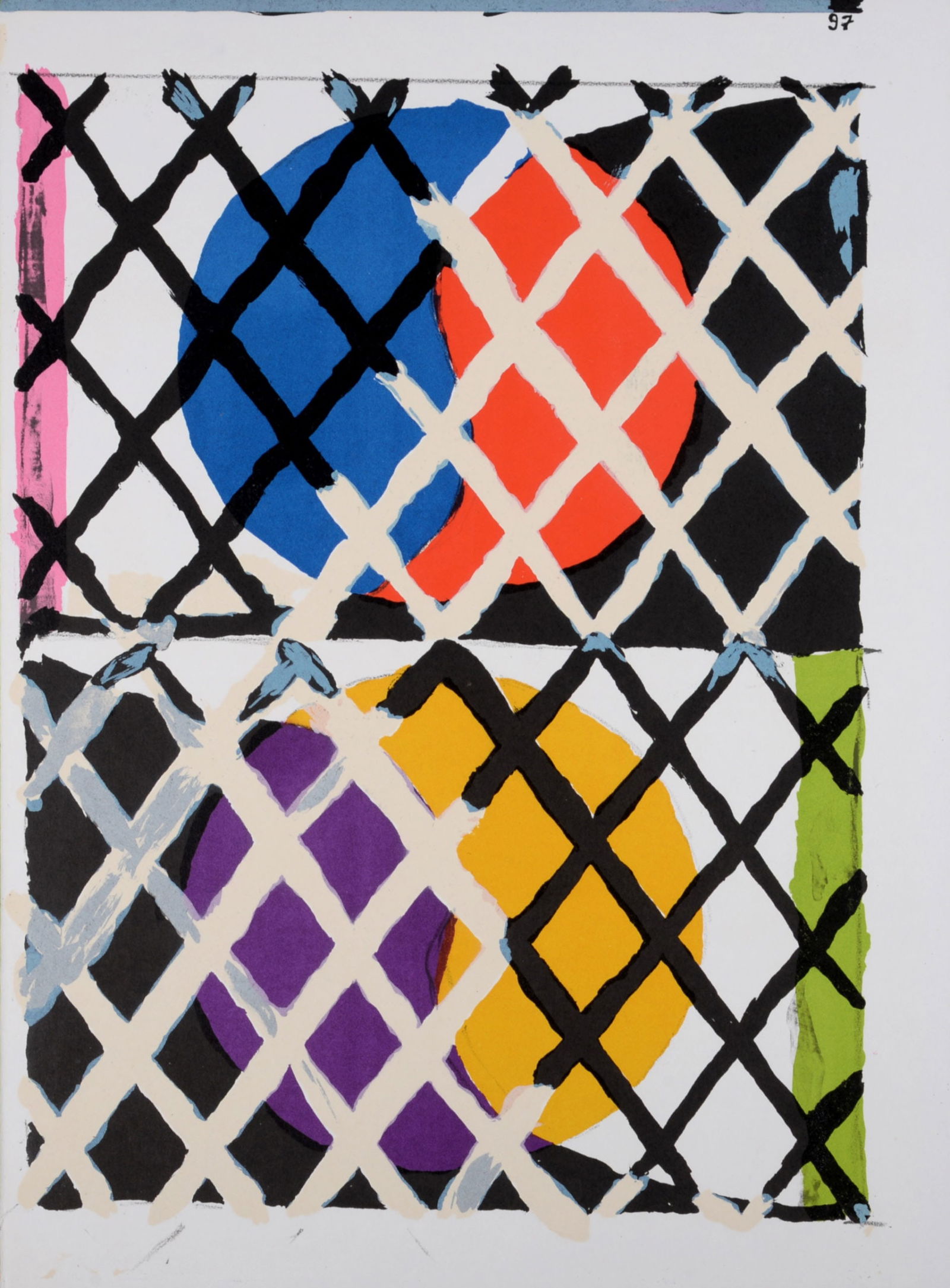 Alfred Jensen - One Cent Life, 1964: Alfred Jensen (1903-1981)One Cent Life, 1964 Original lithograph on wove paperDimensions:+ Size of the sheet: 41 x 29 cm / 16,1 x 11.4 in.Issued from the famous "One Cent Life" portfolio.Printed by Ma