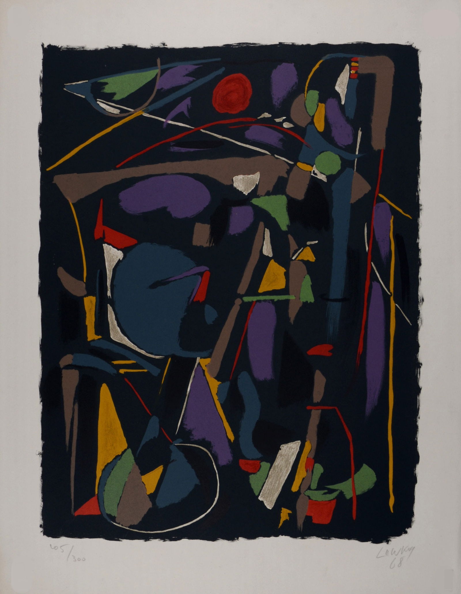 Andre Lanskoy : Composition, 1968 - Hand-signed (1 of 6)