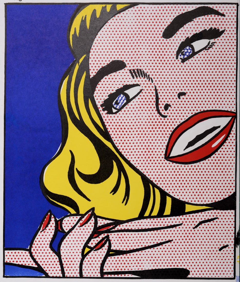 Roy Lichtenstein : Girl, 1964: Roy Lichtenstein, American (1923-1997)Girl, 1964Original lithographs on white wove paperDimensions :Image Sizes: 10 5/8 in x 12 3/4 in - 27 cm x 32.4 cmSheet Sizes: 11 1/2 in x 16 1/8 in - 29.2 cm x 4