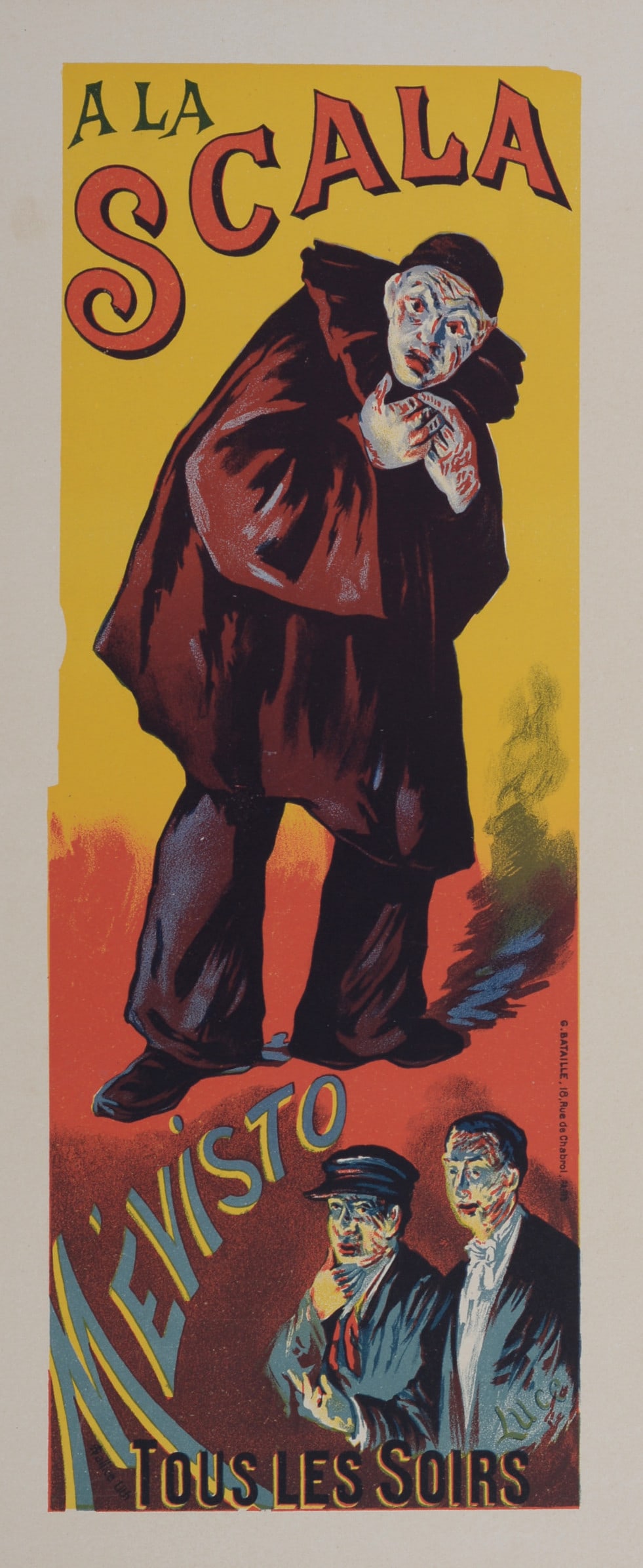 Maximilien Luce : Les Maitres de L’Affiche - Mevisto, 1898: Maximilien Luce (1858-1941)Mevisto, 1898Les Maitres de L’Affiche : PL. 139Lithograph on wove paper.Signed on the plate lower right margin.Dimensions :+ Size of the sheet : 39,4 x 28,7 cm / 15,5 x 11