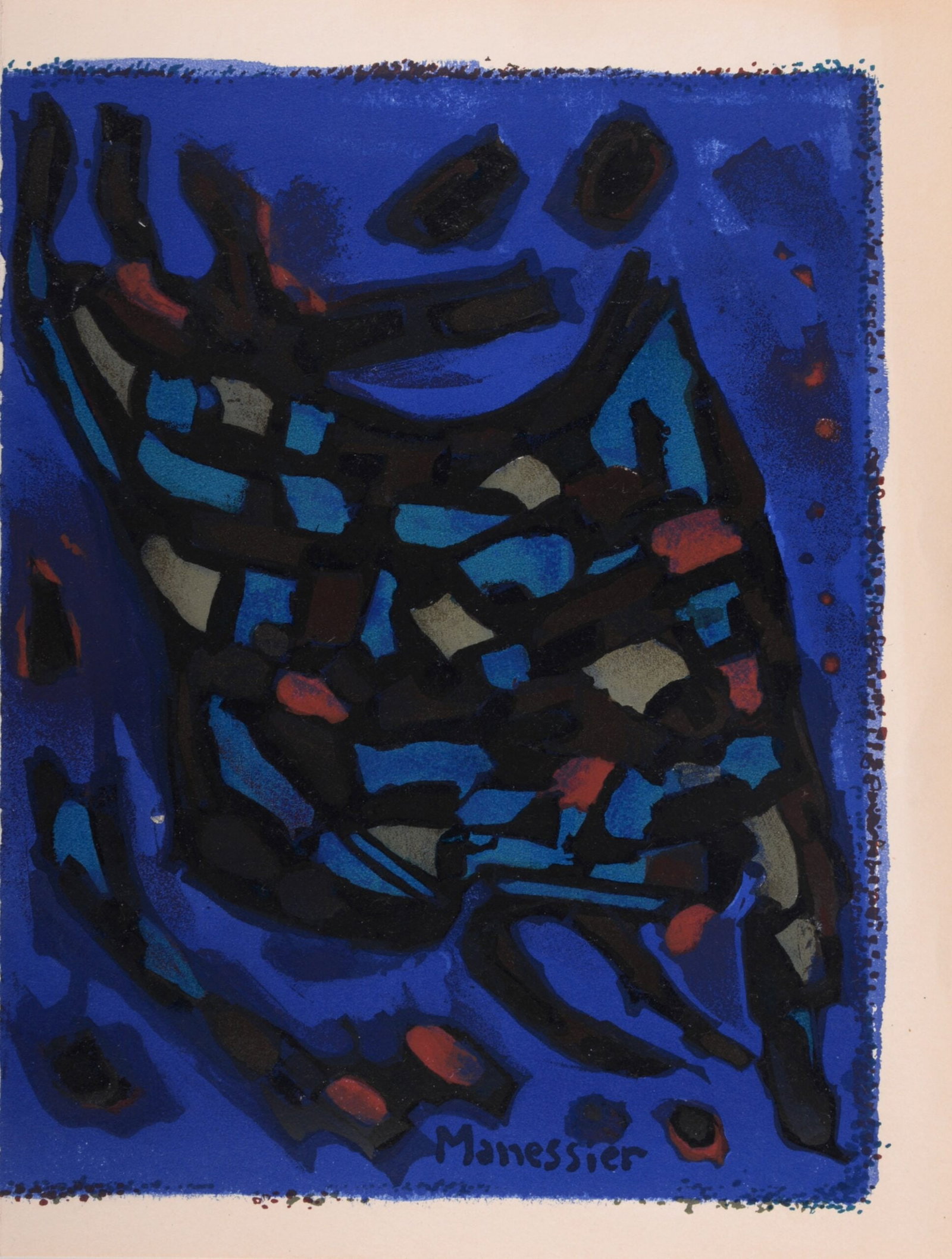 Alfred Manessier : Composition, 1964: Alfred Manessier (1911 - 1983)Composition, 1964.Lithograph on wove paper.Plate signed.Dimensions :+Size of the sheet : 29,5 x 21 cm / 11,6 × 8,3 inPrinted by Mourlot.Published in « Prints from the M