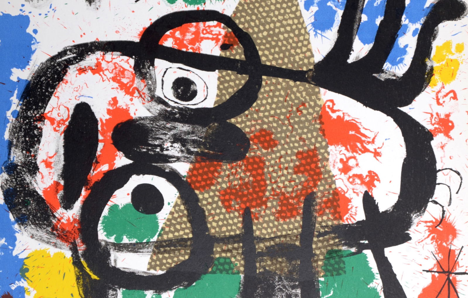 Joan Miro - Les deux bouts du pinceau, 1960: Joan Miro (1893-1983)Les deux bouts du pinceau, 1960 Original lithograph on paper from "Derriere le Miroir" (n° 121-122).Dimensions :+ Size of the sheet : 37,9 x 27,9 cm / 14,9 x 10,9 in.Edited by Ma