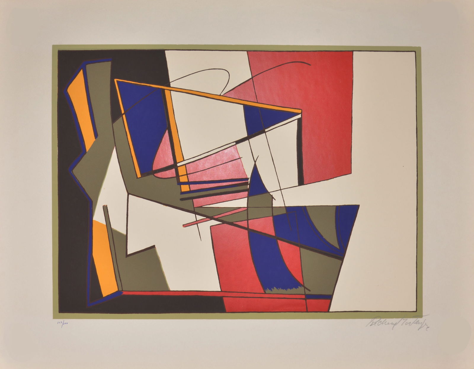 Richard Mortensen : Composition, 1954 - Handsigned (1 of 6)