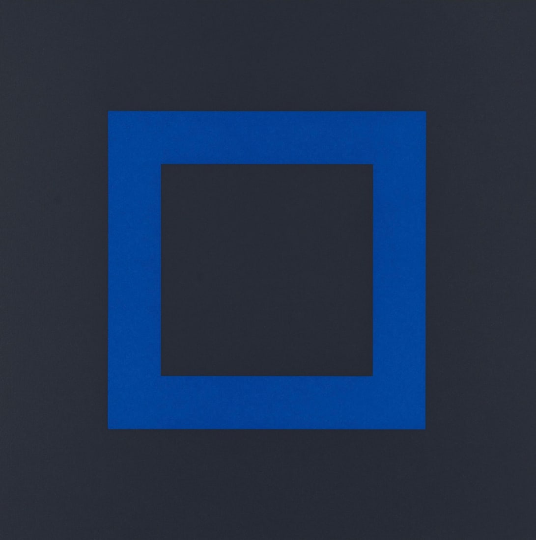 Aurelie Nemours : Albireo 7, 1987 - Hand Signed: Aurelie Nemours (1910-2005)Albireo 7, 1987Colour screenprint on Hahnemuhle cardboard.From an edition of 75 plus 20 artist proofsHand-signed in pencil, dated and numbered 9/75 on the back.Dimensions:+