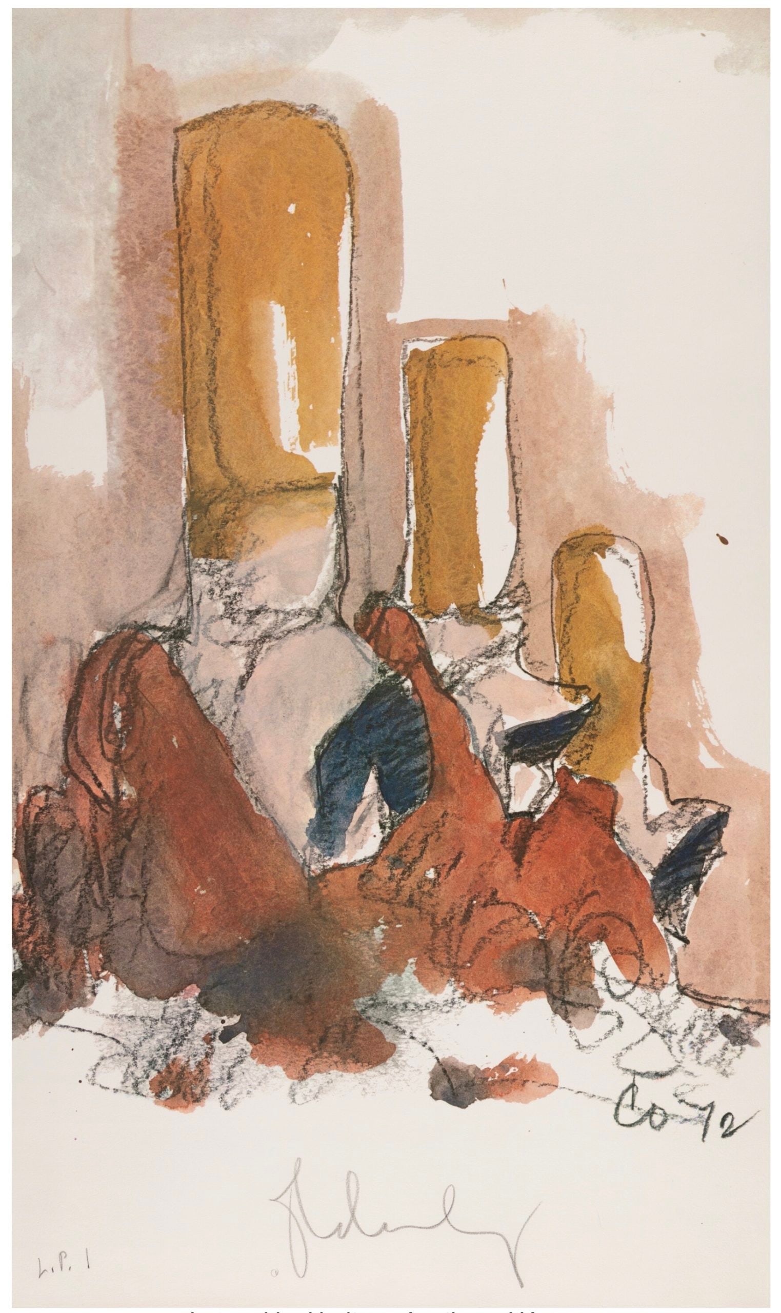 Claes Oldenburg : Fagends Carved in Rock, 1972 - Hand-signed (1 of 7)