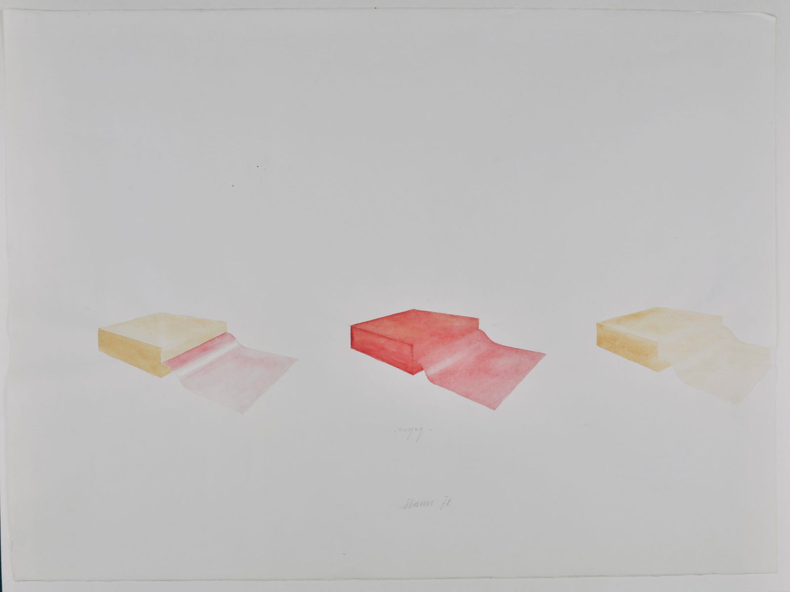 Slanec Percy : Auszug, 1978: Slanec Percy (1953)Auszug, 1978Original watercolor on paper Hand signed and titled lower edge.Dimensions:• Sheet size: 56 × 76 cm -22.05 × 29.92 inWorldwide shipping via DHL or similar trusted