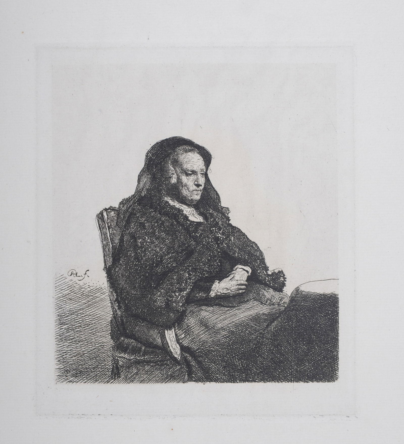 Rembrandt : La Mere de Rembrandt au voile noir, 1880 (1 of 6)