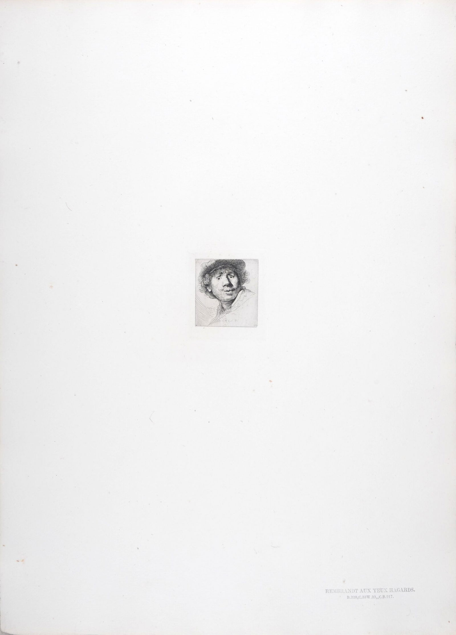 Rembrandt Van Rijn, said Rembrandt (After) : Rembrandt aux yeux hagards, 1880 (1 of 5)