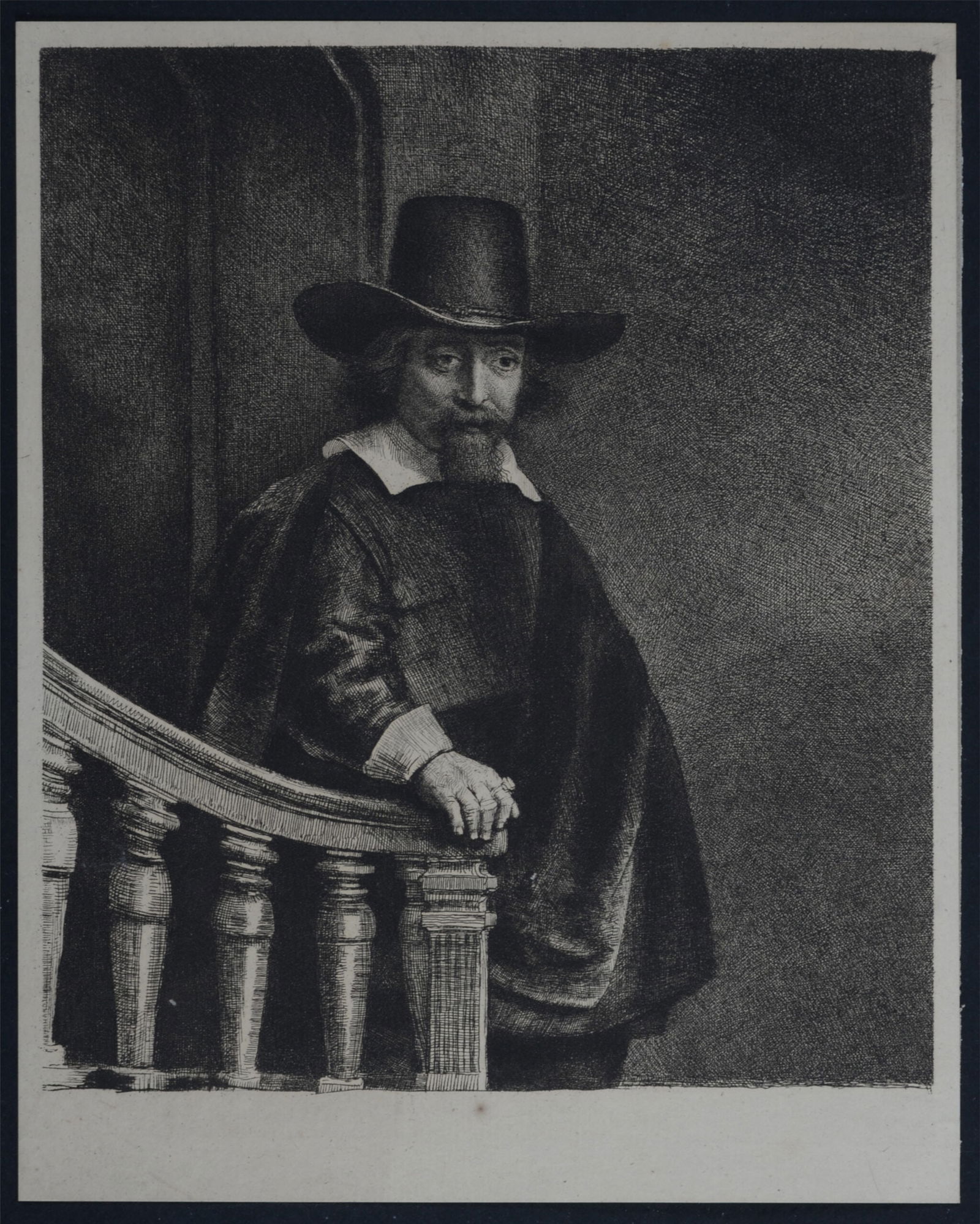Rembrandt Van Rijn, said Rembrandt (After) : La campagne du peseur d'or, c. 1870: Rembrandt Van Rijn, said Rembrandt (After)La campagne du peseur d'or, c. 1870Heliogravure on Verge paper, after 1651 Rembrandt's etching (referenced in Bartsch #234 ; Claussin #231 ; Wilson #231 ; Ch.