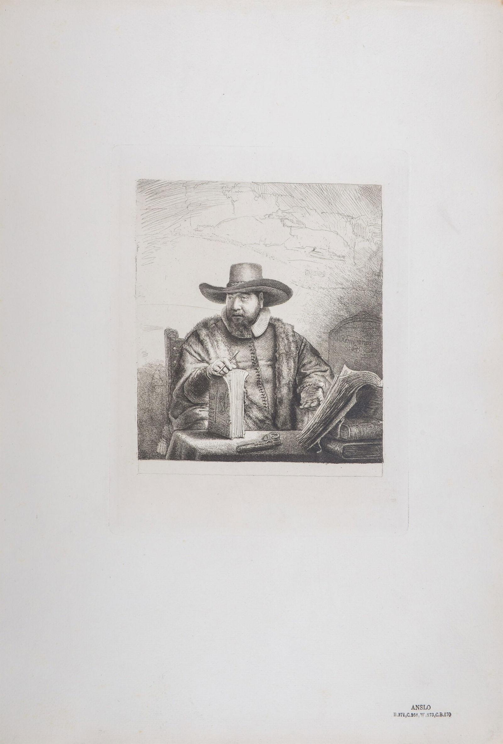 Rembrandt Van Rijn, said Rembrandt (After) : Anslo, 1880 (1 of 5)