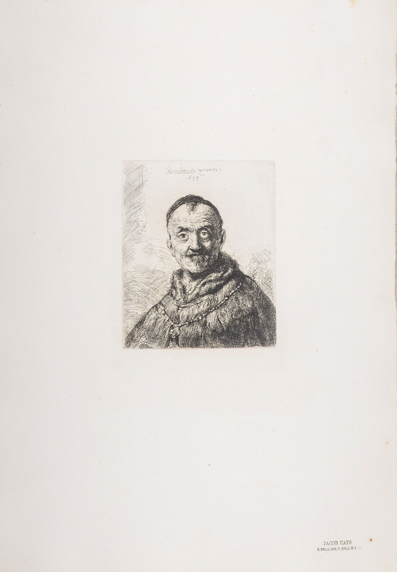 Rembrandt Van Rijn, said Rembrandt (After) : Jacob Cats, 1880 (1 of 5)