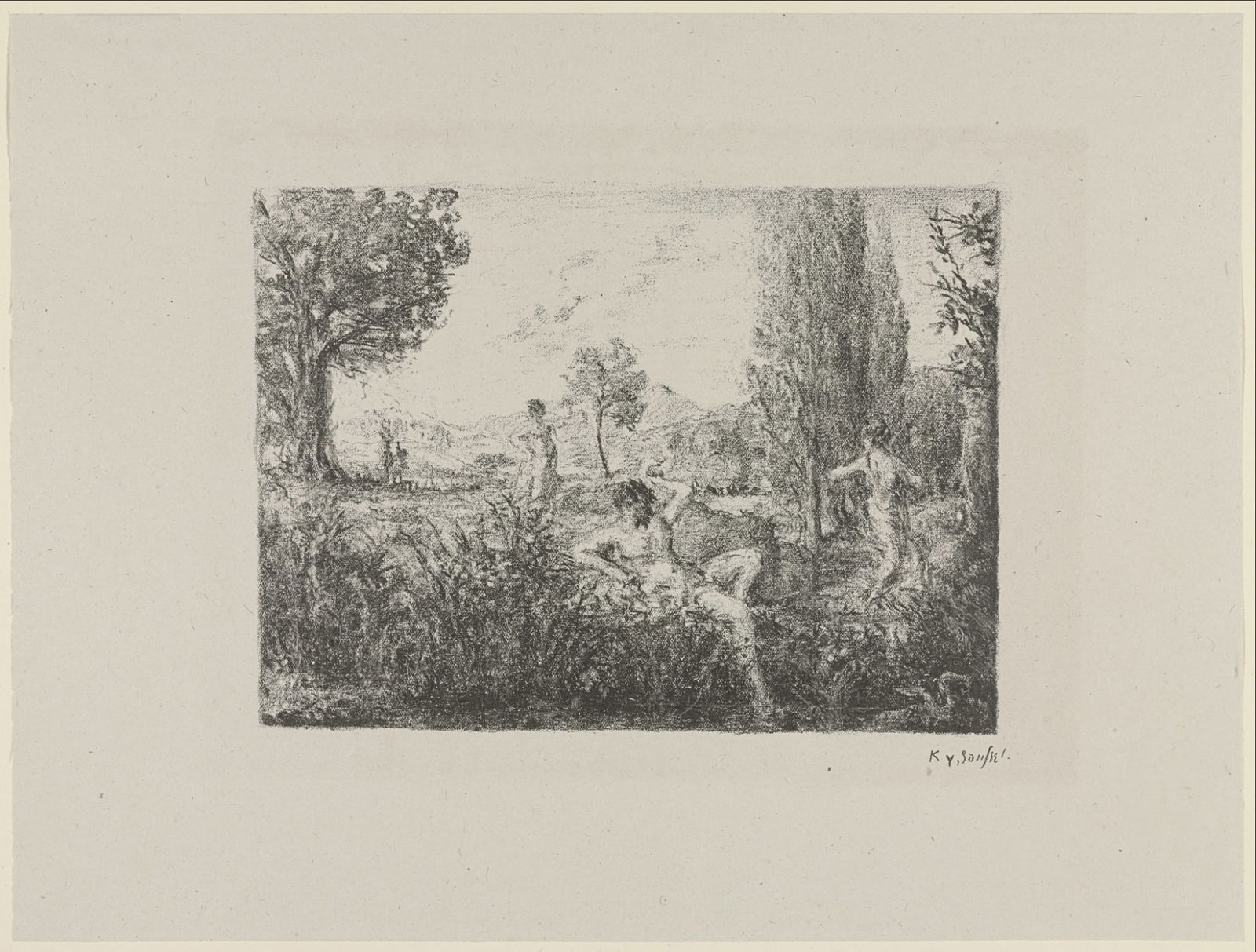 Ker-Xavier Roussel : Pastoral, 1924: Ker-Xavier RousselPastoral, 1924Lithograph from the portfolio "Essai dur l'histoire de la lithographie en France. Les Peintures lithographes de Manet a Matisse. Album de lithographies originales."Dime