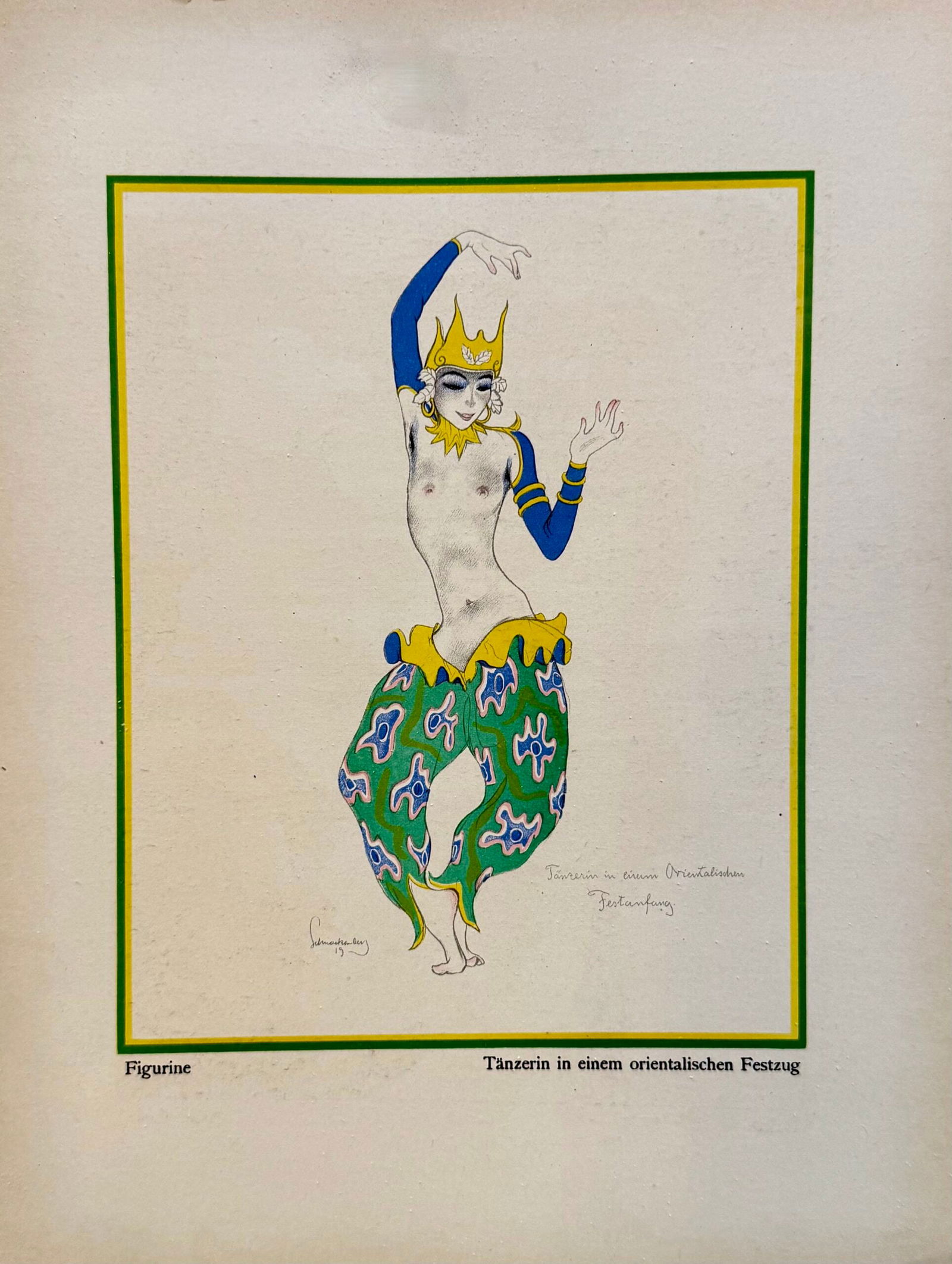 Walter Schnackenberg - Indischer Tempel & Tanzerin, 1922: Walter Schnackenberg (1880-1961)Indischer Tempel & Tanzerin, 1922 Lithograph on wove paper.Printed on recto and verso, including "Indischer Tempel" and "Tanzerin".Signed on the plate lower left margin