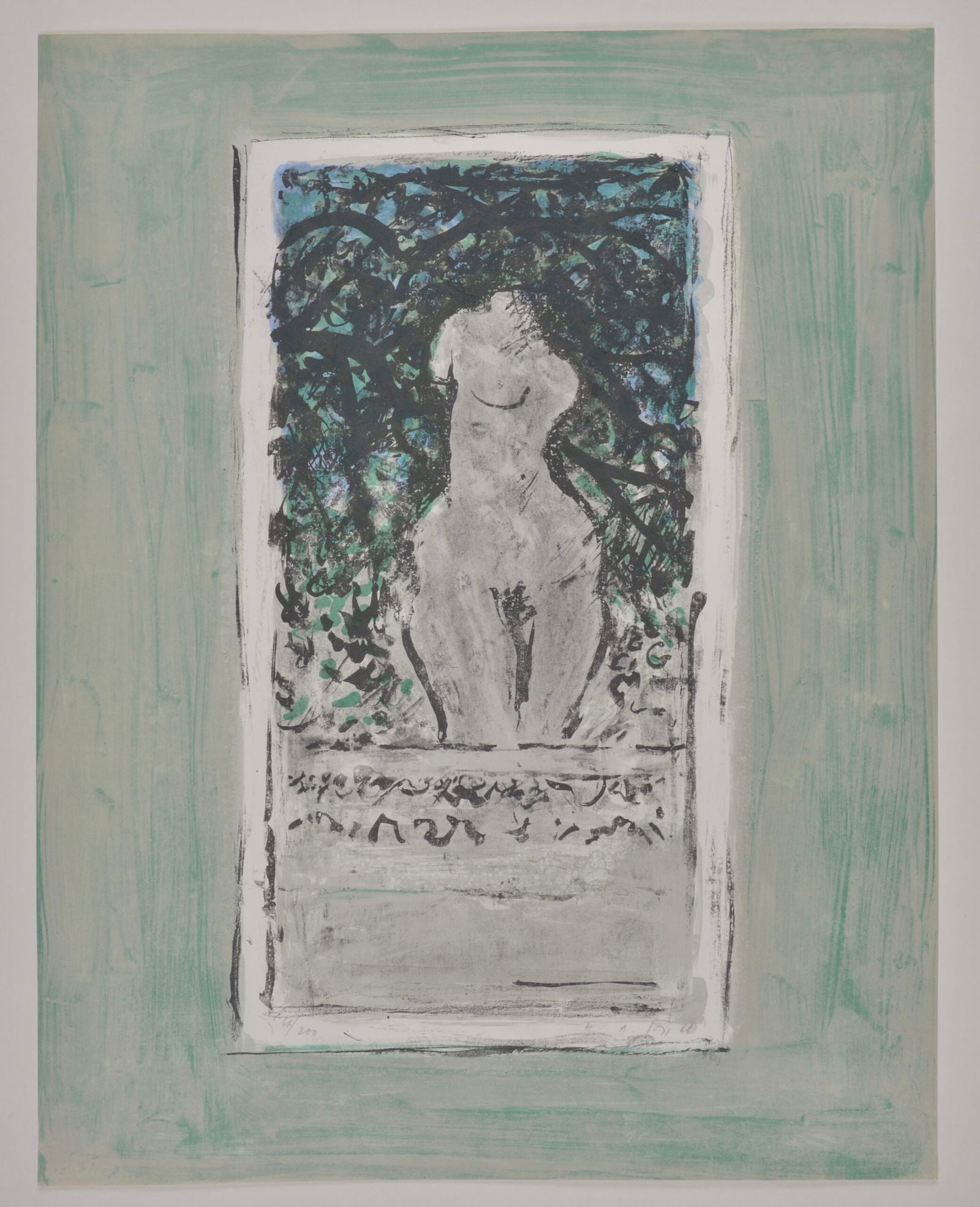 Hermann Alfred Sigg : Torso, 1966 - Hand-signed: Hermann Alfred Sigg (1924-2023)Torso, 1966Lithograph in colors on paperHand-signed and dated in pencil lower rightNumbered 66/200 lower left.Dimensions :+ Size of the sheet : 50 x 39 cm / 19,7 × 15,4