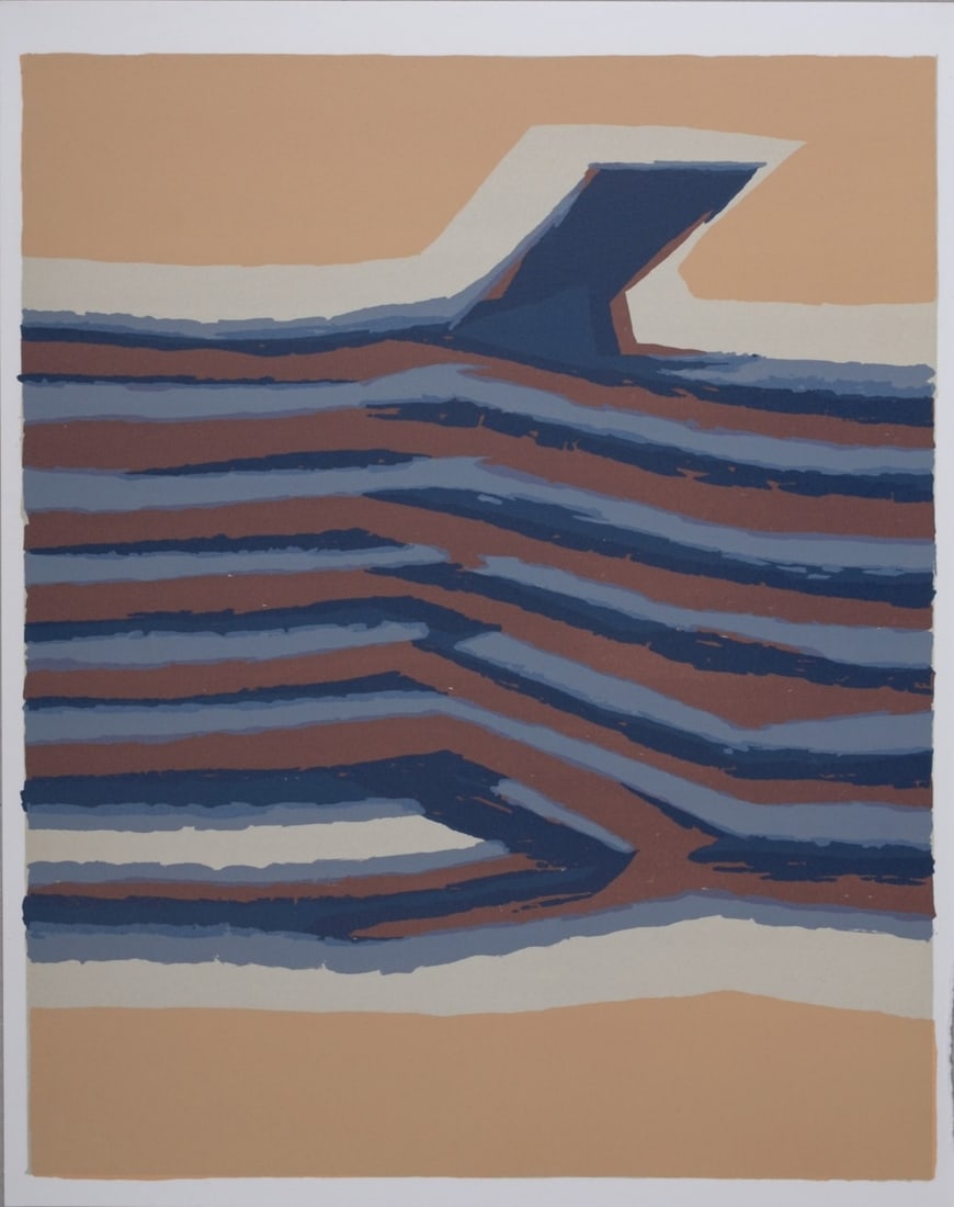 Raoul Ubac (1910-1985) : Voies ferrees, 1978: Raoul Ubac (1910-1985)Voies ferrees, 1978Lithograph in colors on velin paper.Unsigned and unnumbered.Dimensions:+ Size of the issue : 40,5 x 31,5 cm /15,9 x 12,4 in.Published La Federation Francaise d