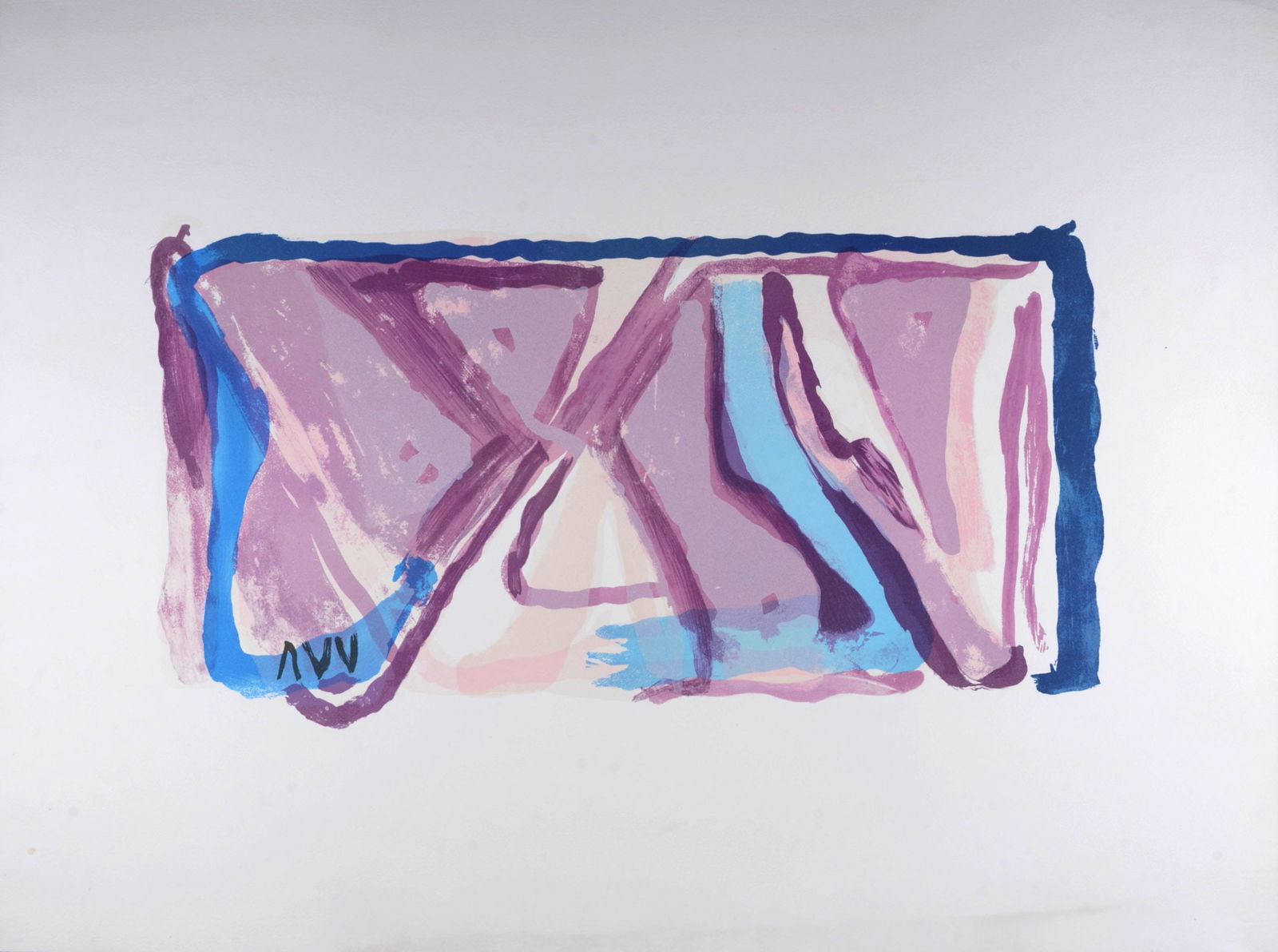 Bram Van Velde : La Joie, 1979: Bram Van Velde (1895-1981) La Joie, 1979 Lithograph in colors on Arches paper. Monogramed in the plate lower left. With Arches watermark on the lower right margin. Dimensions : + Size of the sheet :