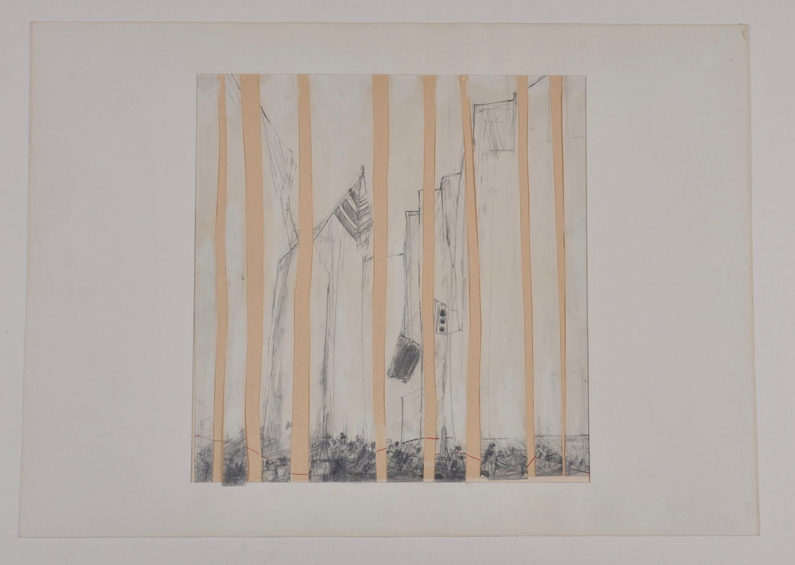 Heidi Widmer : New York, 1969 (Mixed Media): Heidi Widmer (1941)New York, 1969Mixed Media : Collage with graphite and felt-tip pen on PaperHand signed and titled "New York"Dimensions:+ Sheet size: 31.4 × 34.5 cm - 12.36 × 13.58 inWorldwide shi