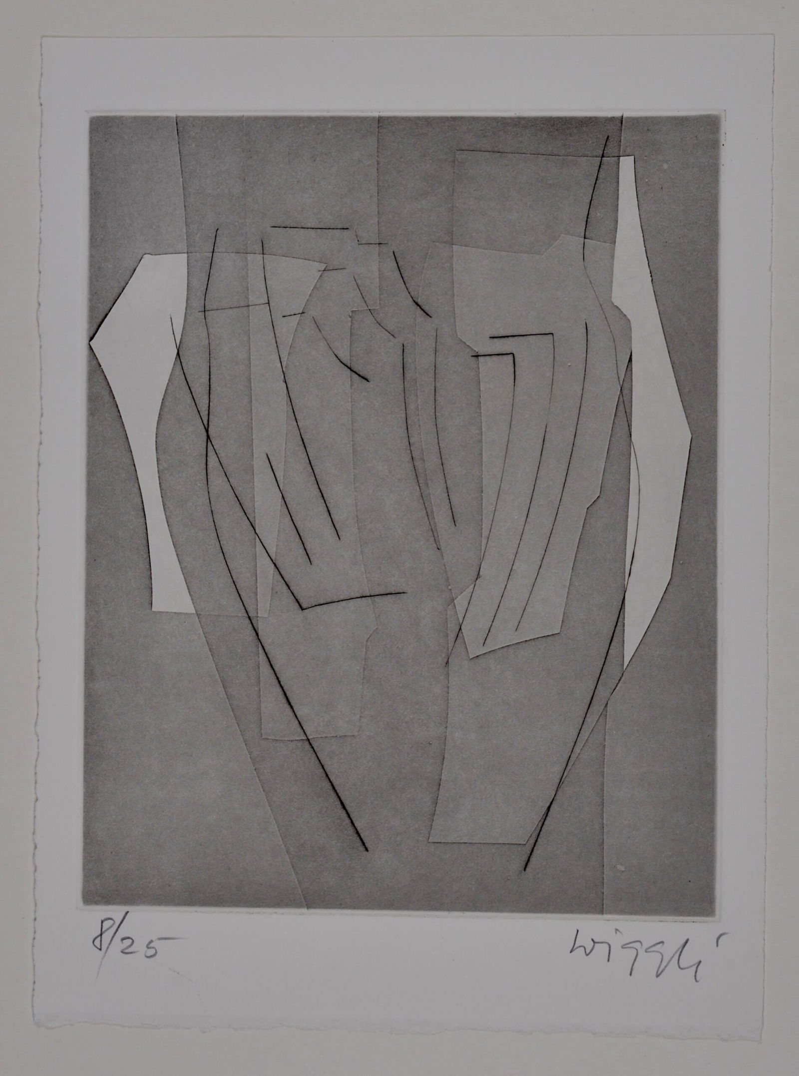 Oscar Wiggli : Untitled, circa 1990 - Hand signed (1 of 5)