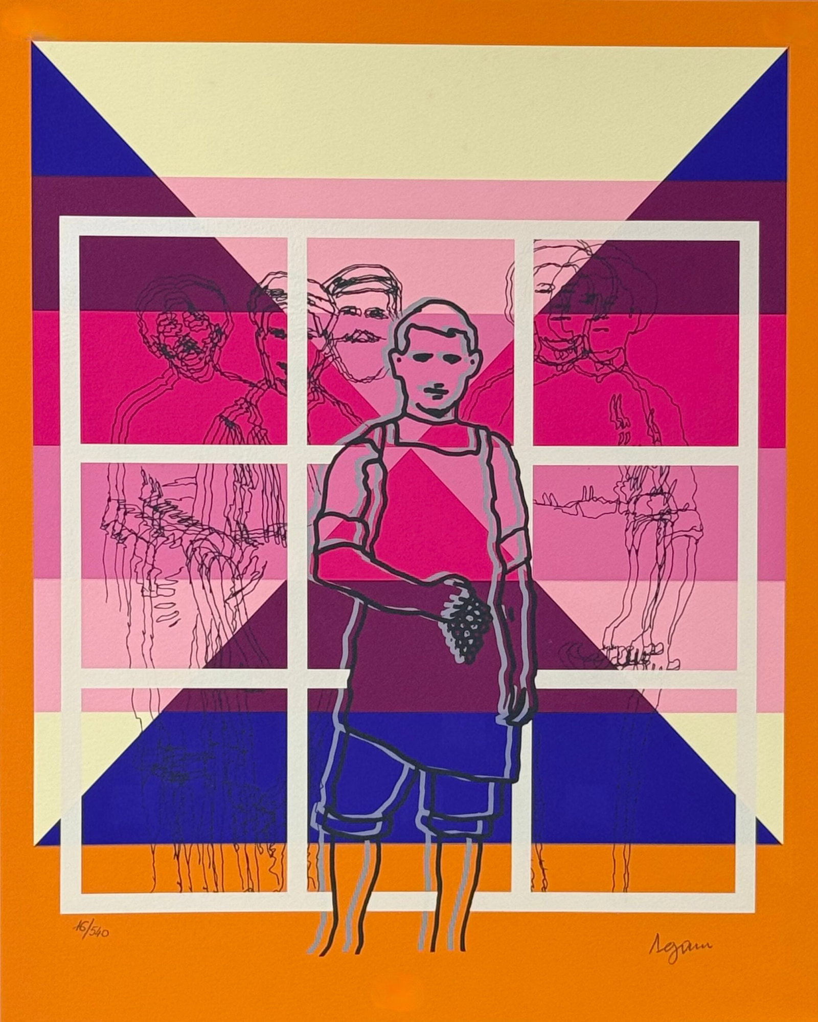 Yaacov Agam : David Ben Gurion, 1985 - Hand Signed 2 (1 of 5)