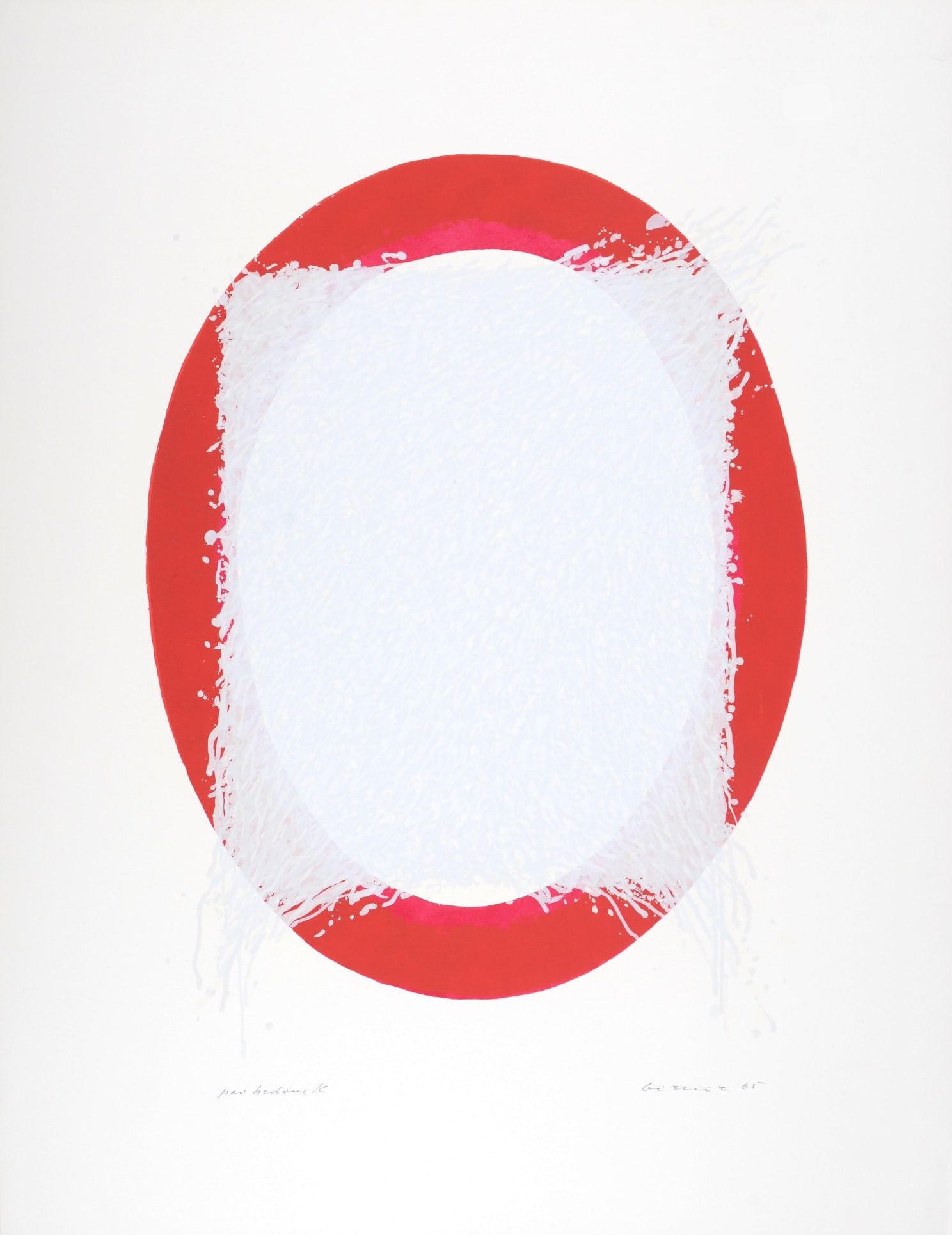 Bernd Berner : Composition #C, 1965 - Hand-signed: Bernd Berner (1930-2002) Composition #C, 1965. Original silkscreen on wove paper. Hand-signed on the bottom right of the sheet. Hand-written "Probedruck" (trial proof) on the bottom left of the