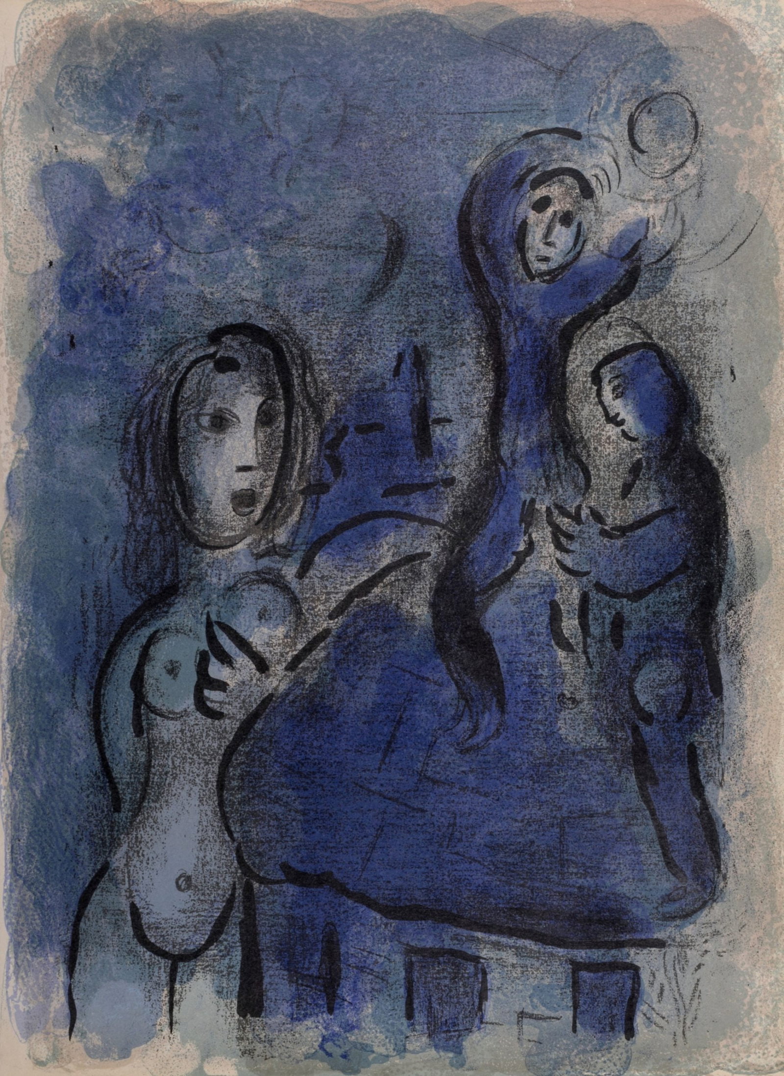 Marc Chagall : Rahab et les espions de Jericho, 1960 (1 of 5)