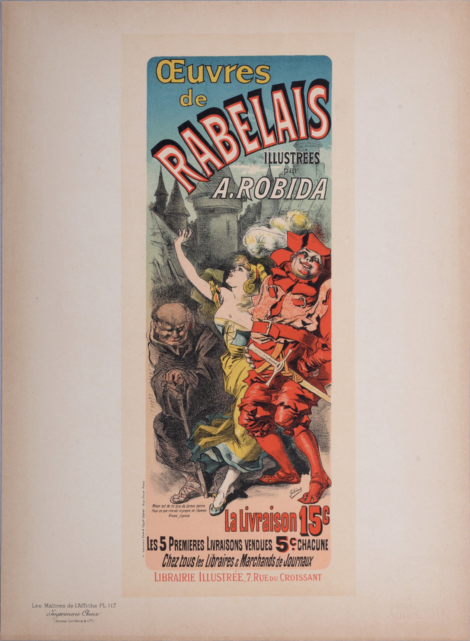 Jules Cheret : Les Maitres de L’Affiche - Oeuvres de Rabelais, 1898 (1 of 7)