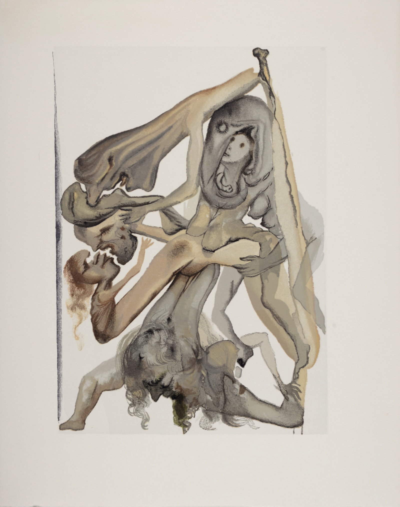 Salvador Dali : Les Limbes, 1963: Salvador Dali (1904-1989) Les Limbes, 1963 Woodcut print on BFK Rives paper. A beautiful print by Salvador Dali! Dimensions: +Size of the sheet: 33 x 26,5 cm / 12,9 x 10,4 in. Issued from the French e
