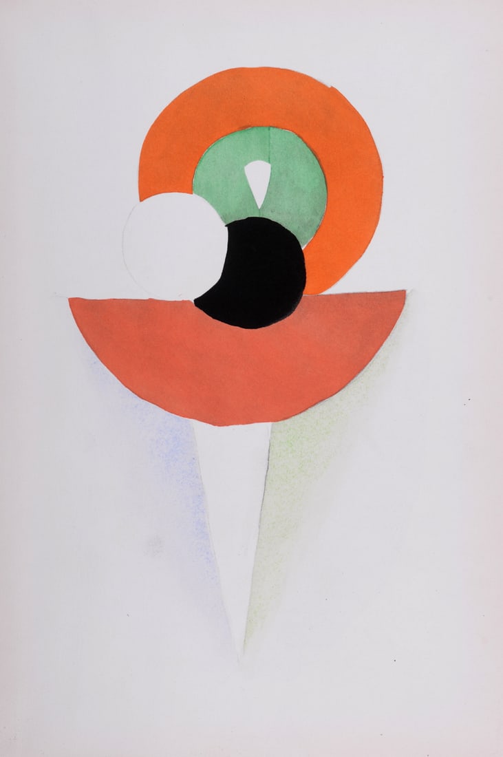 Sonia Delaunay - Costumes (D), 1969: Sonia Delaunay (1885-1979) (after) Costumes, 1969 Pochoir print (Jacomet process) on Velin Aussedat. One of the 500 copies printed on Velin Aussedat, out of a total edition of 650. Dimensions: + Size 