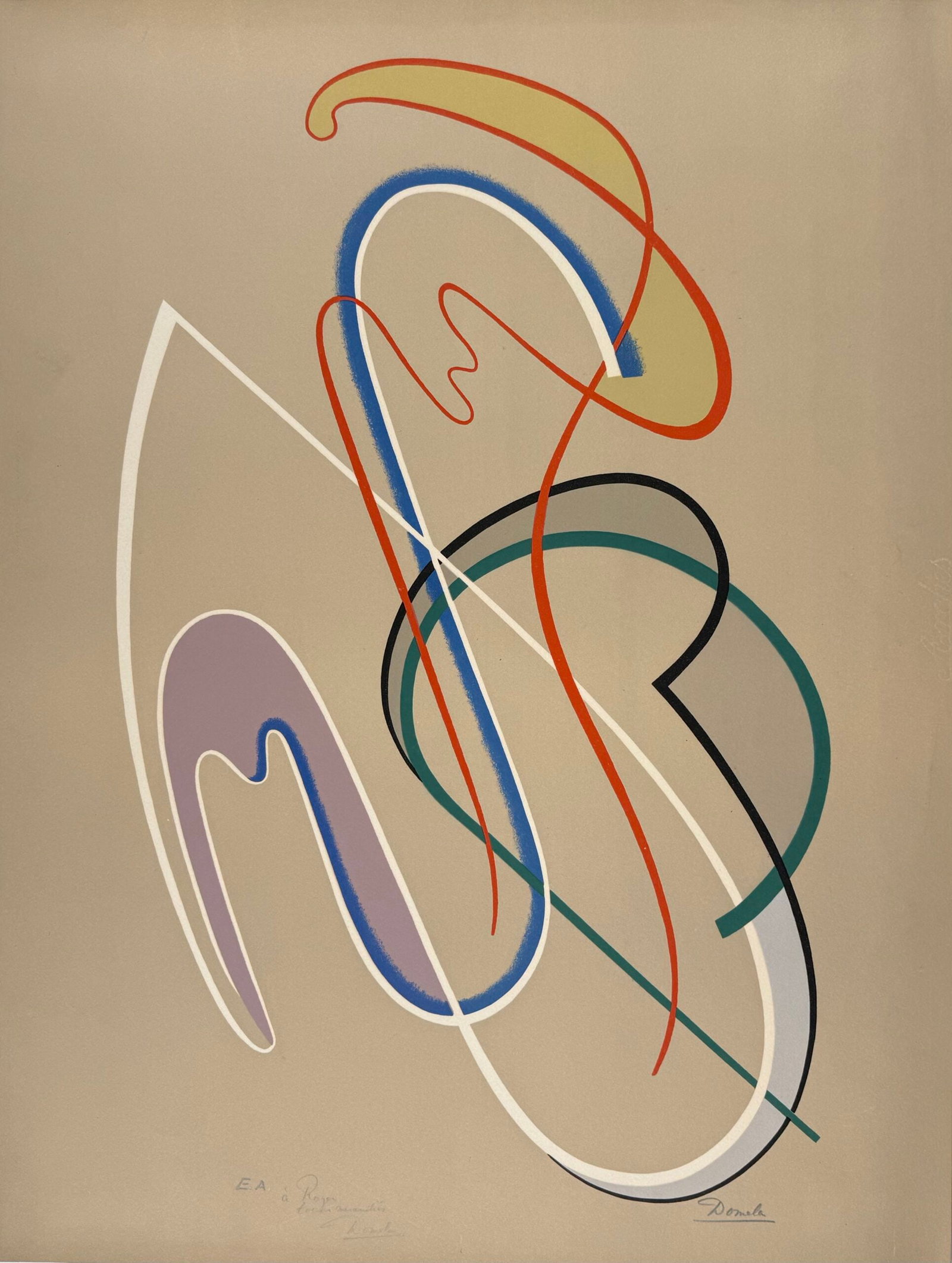 Cesar Domela - Composition, 1968 (1 of 3)