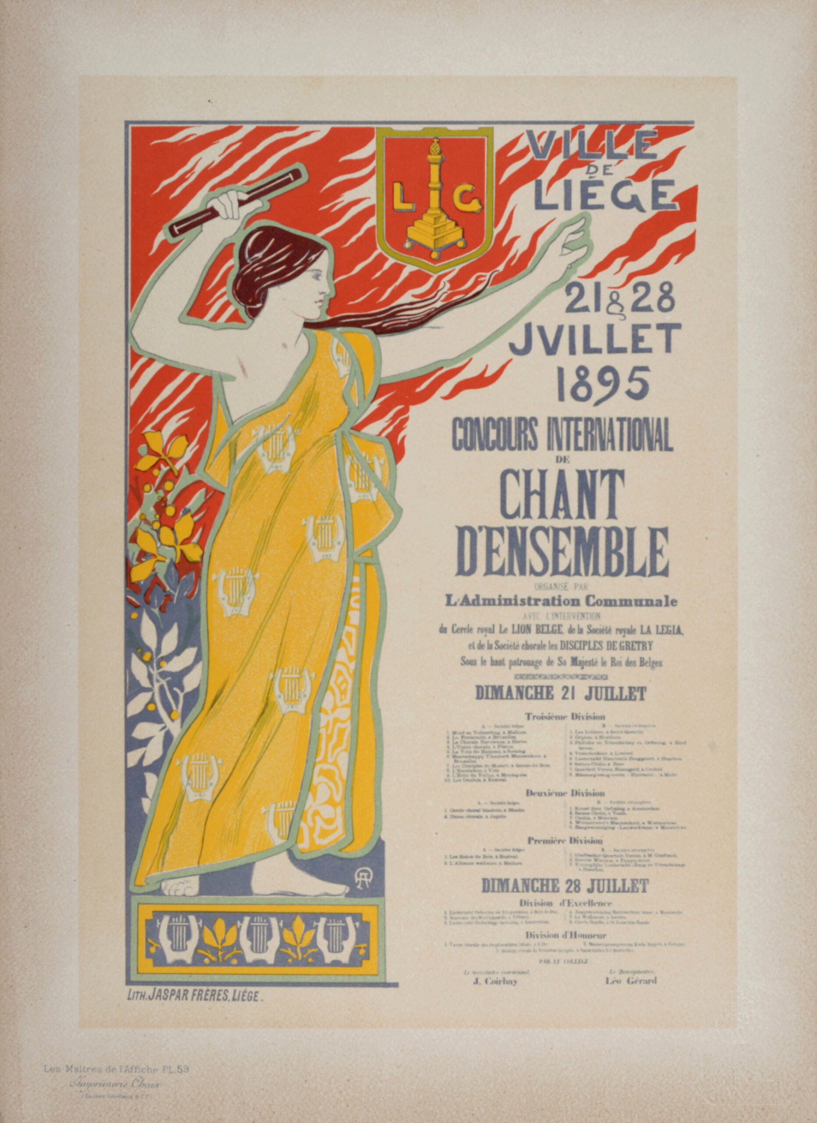 August Donnay : Les Maitres de L’Affiche - Concours International de Chant, a Liege, 1897 (1 of 6)