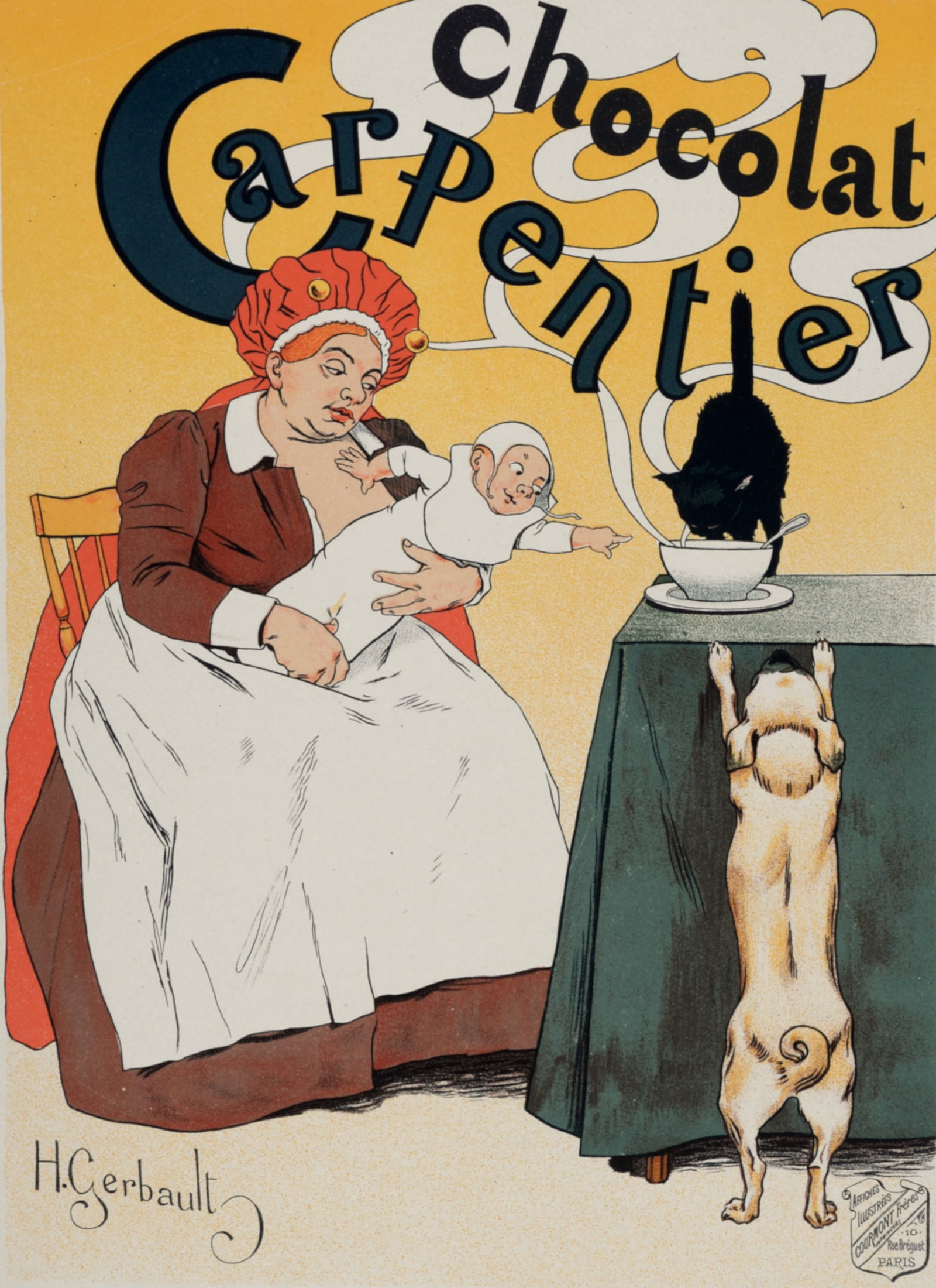 Henry Gerbault - Les Maitres de l'Affiche : Chocolat Carpentier, 1897: Henry Gerbault (1863-1930) Chocolat Carpentier, 1897 Les Maitres de L’Affiche : PL. 83 Lithograph on wove paper. Signed on the plate lower left margin. Dimensions : + Size of the sheet : 39,4 x 28,7