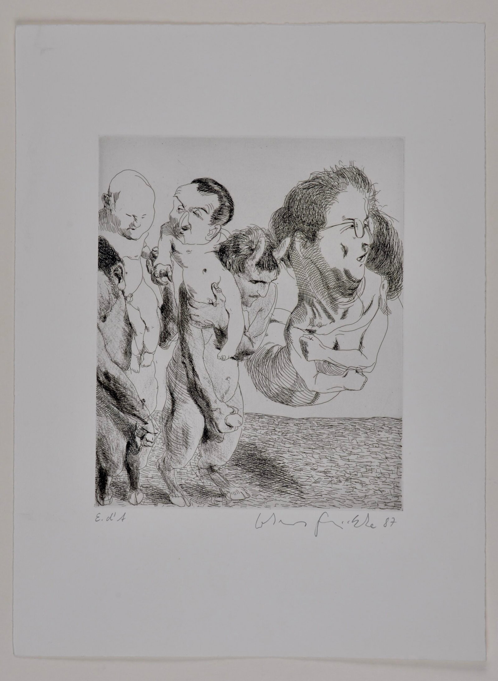 Johannes Grutzke : Erotika-Darstellung "II", 1987 (1 of 6)