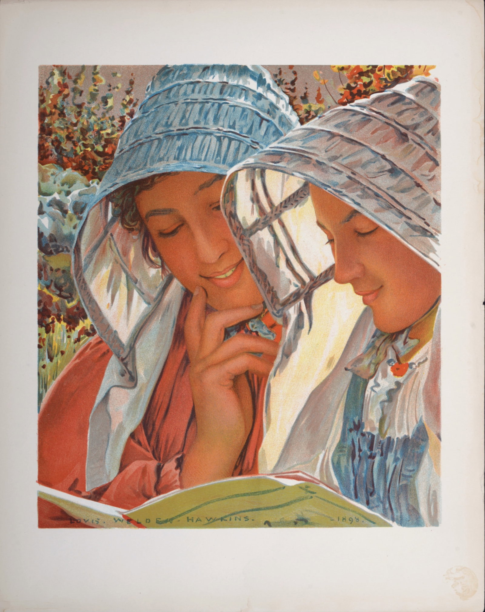 Louis Welden Hawkins - Liseuses, 1897-1898: Louis Welden Hawkins (1849-1910) Liseuses, 1897-1898 Lithograph on wove paper. Signed on the plate lower right margin. L'Estampe Moderne's blind stamp on the bottom right corner. Dimensions: +Size of 