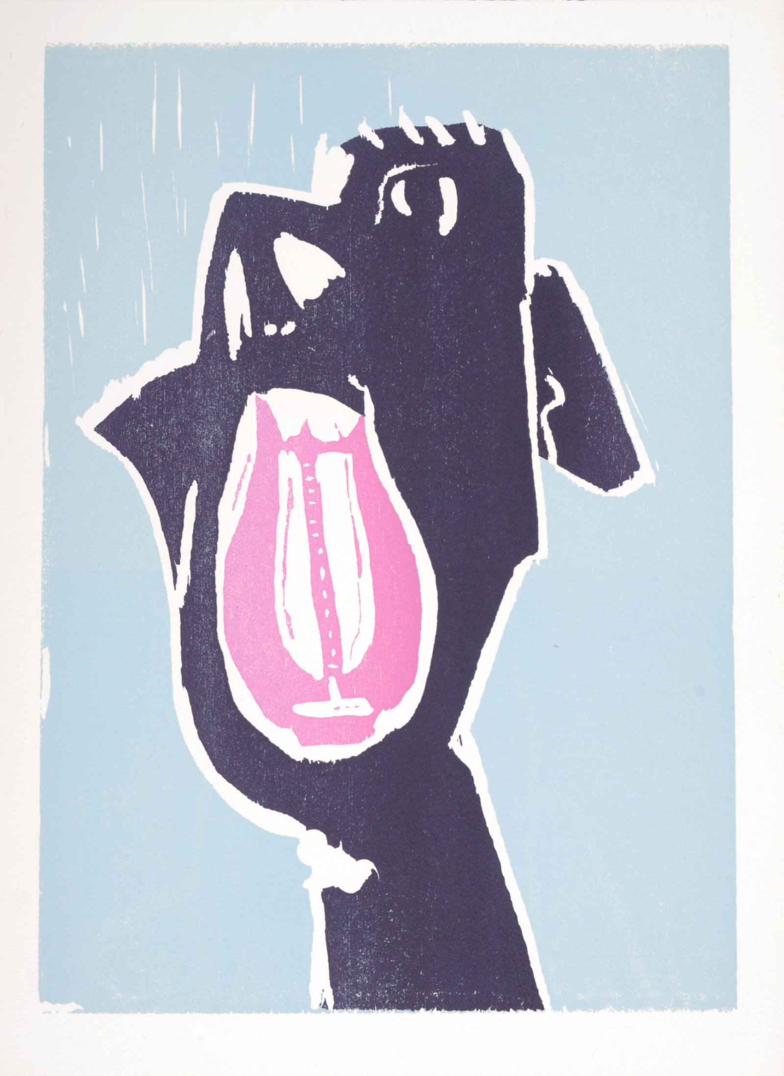 Bernard Lorjou (1908-1986) : Orphee, 1965: Bernard Lorjou (1908-1986) Orphee, 1965 Woodcut print on Auvergne Richard de Bas paper. Edition of 200. Dimensions: + Size of the sheet: 38,7 x 28 cm / 15,2 x 11 in. + Size of the image: 34,5 x 25 cm 