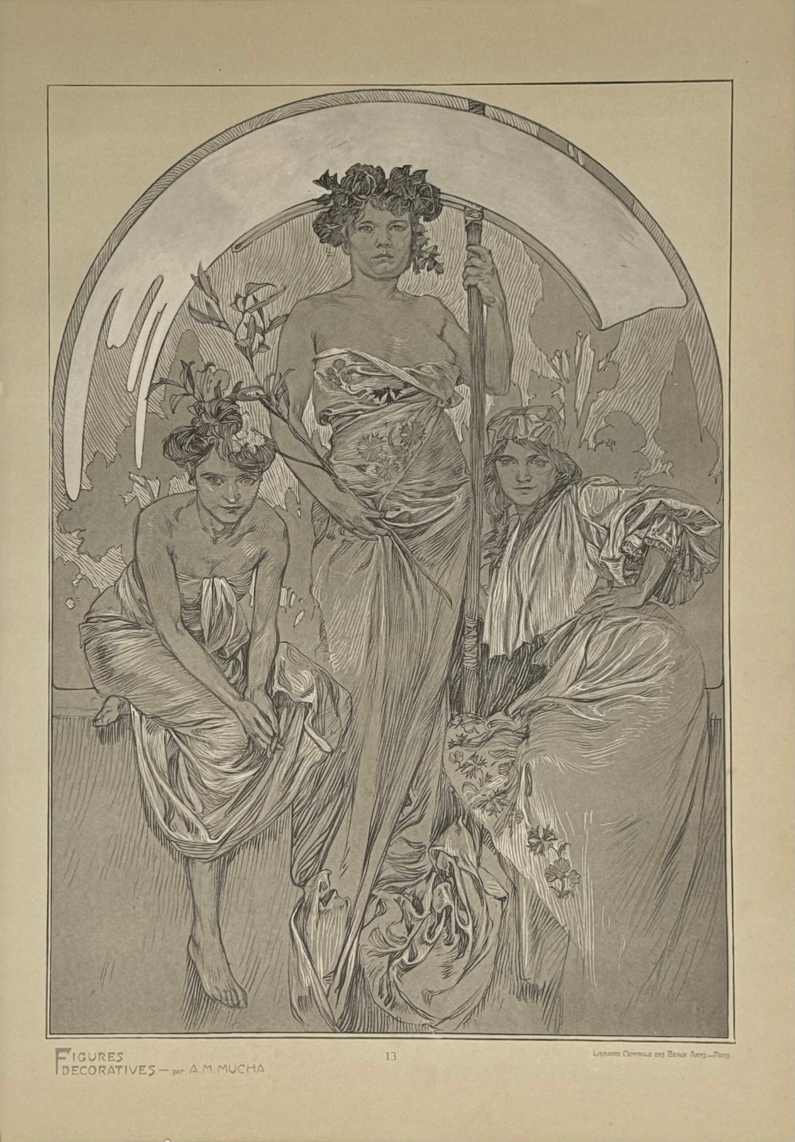 Alphonse Mucha : Figures decoratives, 1902 pl. 13 (1 of 2)