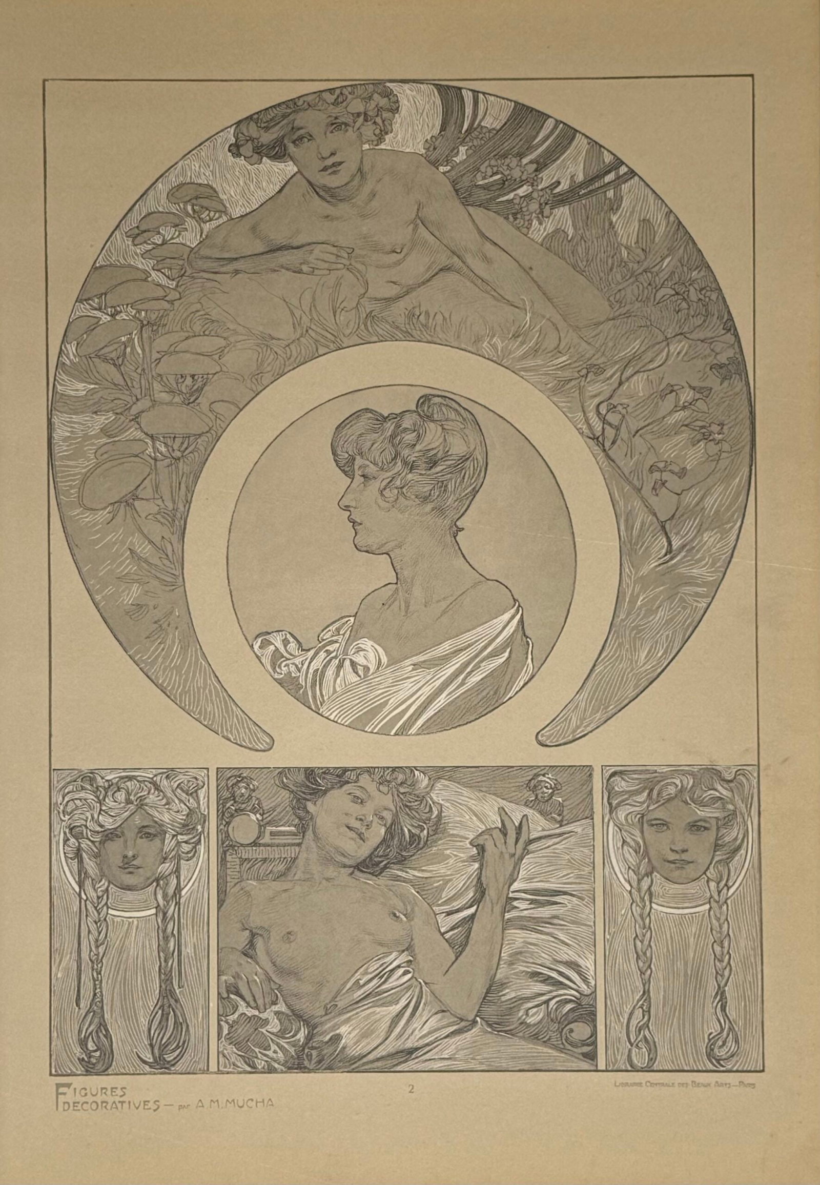 Alphonse Mucha : Figures decoratives, 1902 pl. 2 (1 of 2)