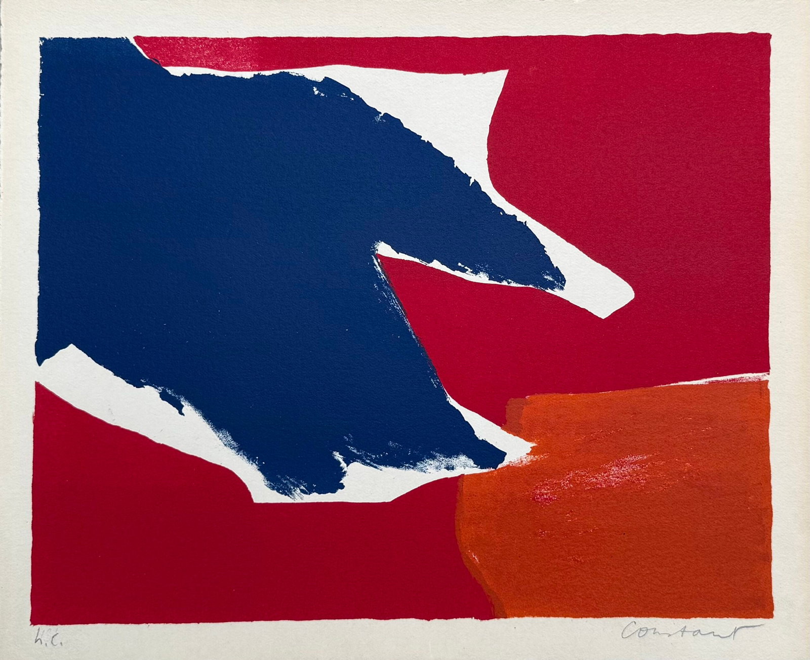 Constant Nieuwenhuys : Abstract Composition, 1953 - Hand-signed (1 of 3)