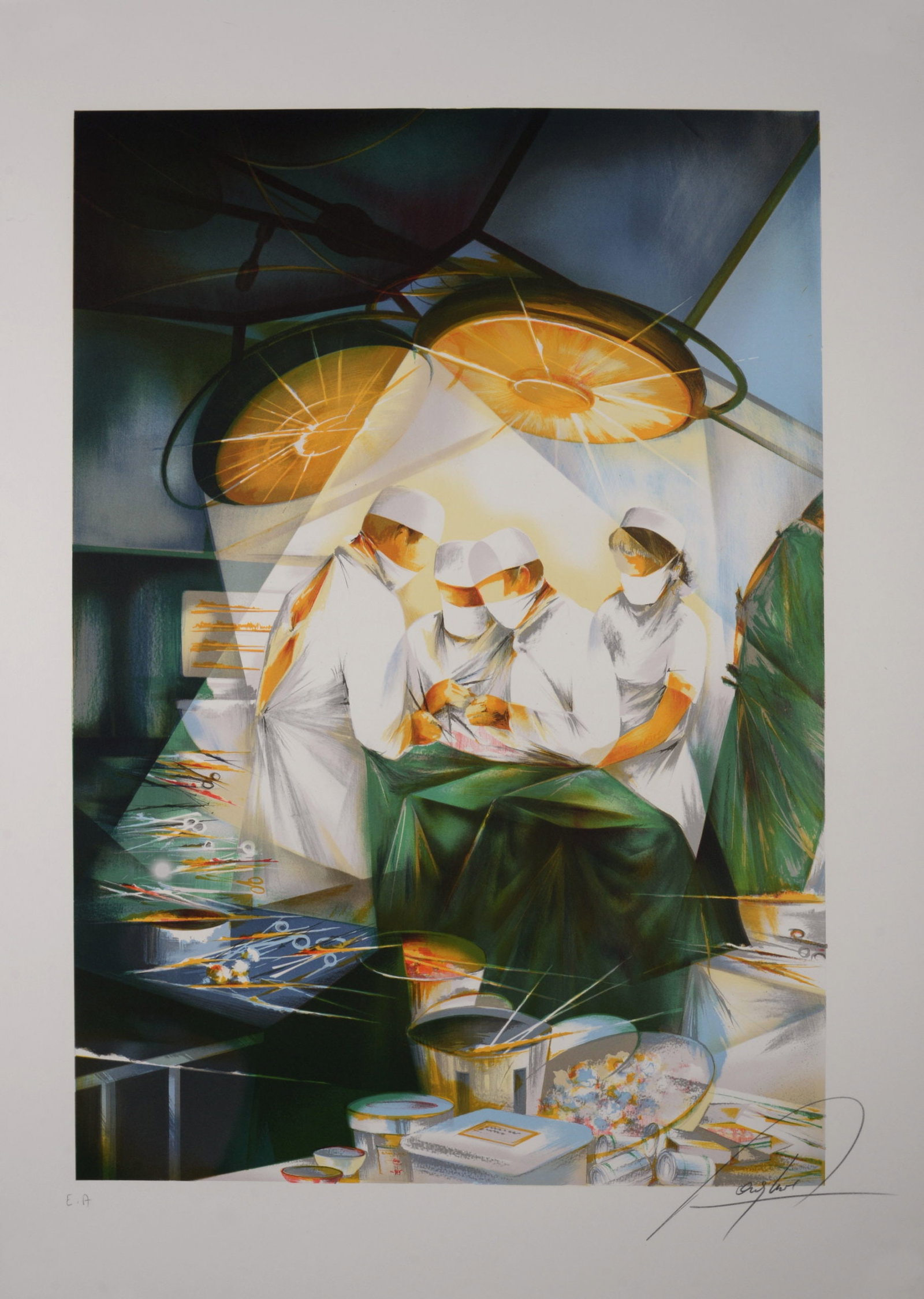 Raymond Poulet : Le chirurgien, 1985 - Hand-Signed (1 of 4)