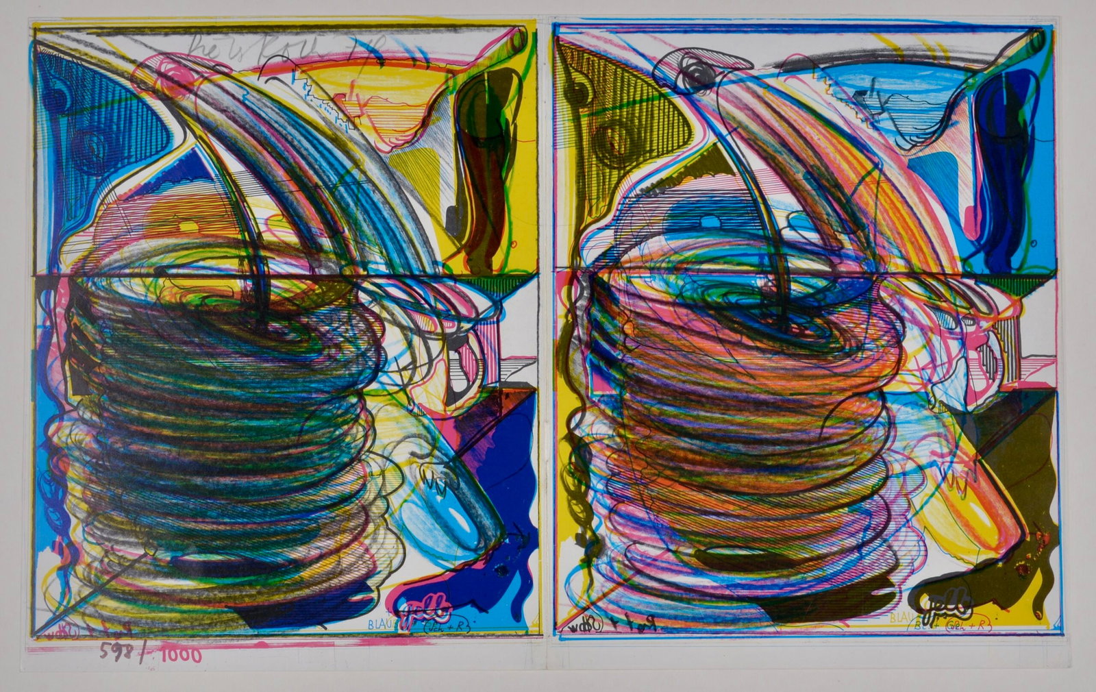 Dieter Roth : Blau & Gelb, 1974 (1 of 4)