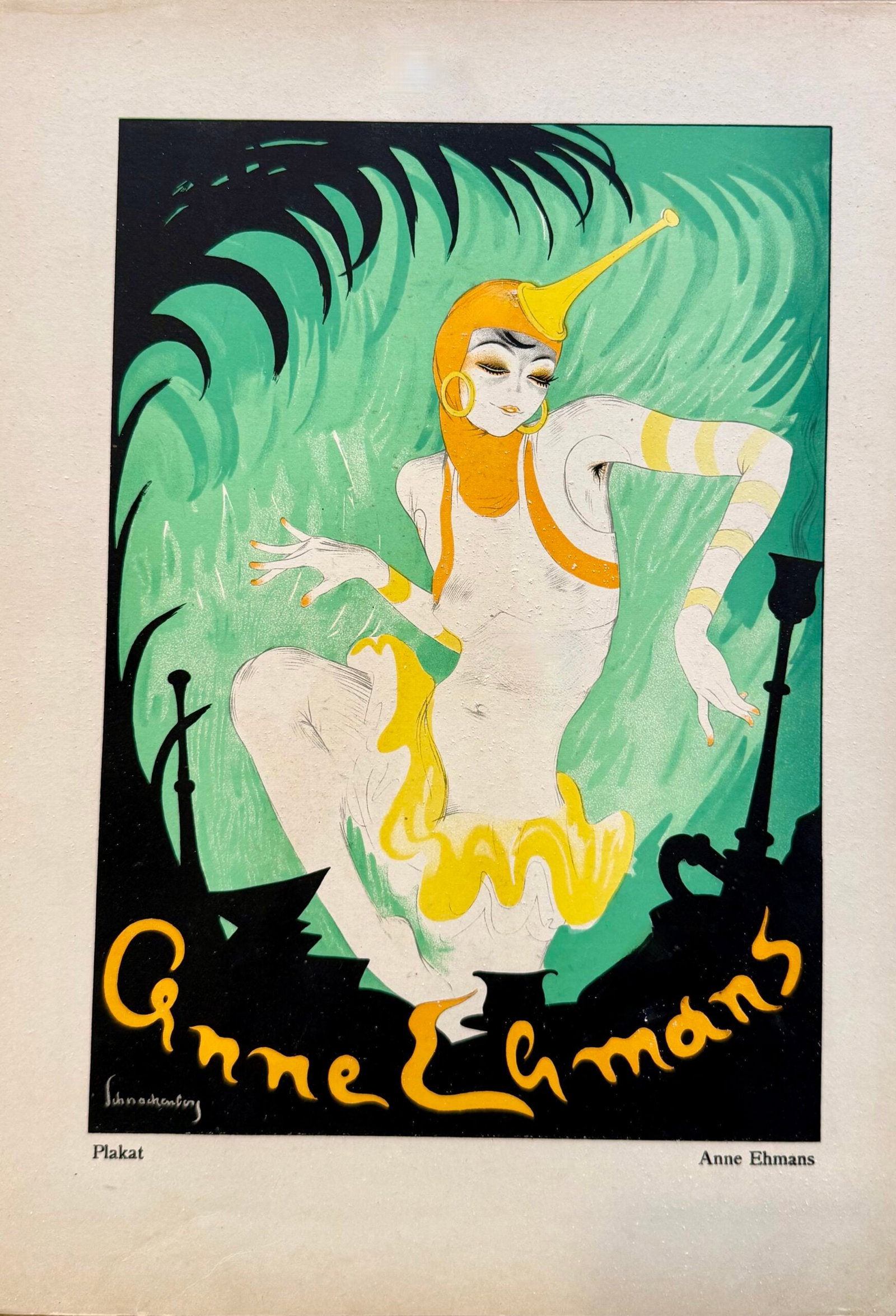 Walter Schnackenberg - Anne Ehmans & Maria Hagen, 1922: Walter Schnackenberg (1880-1961) Anne Ehmans & Maria Hagen, 1922 Lithograph on wove paper, printed on both sides of the sheet. Very scarce! Signed on the plate lower left margin on the recto and on th