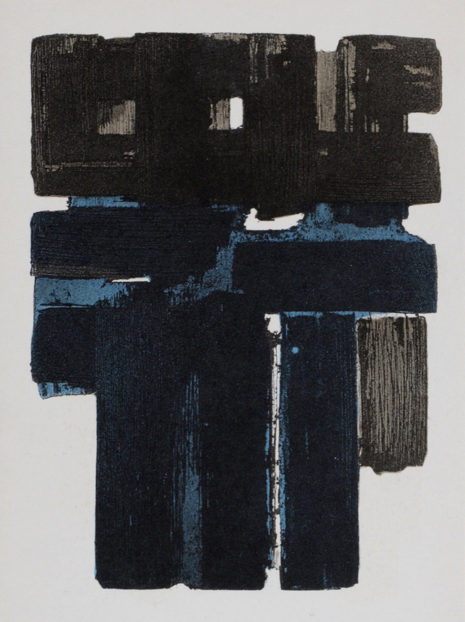 Soulages (After) - Gouaches et gravures (B), 1957 - Framed! (1 of 6)