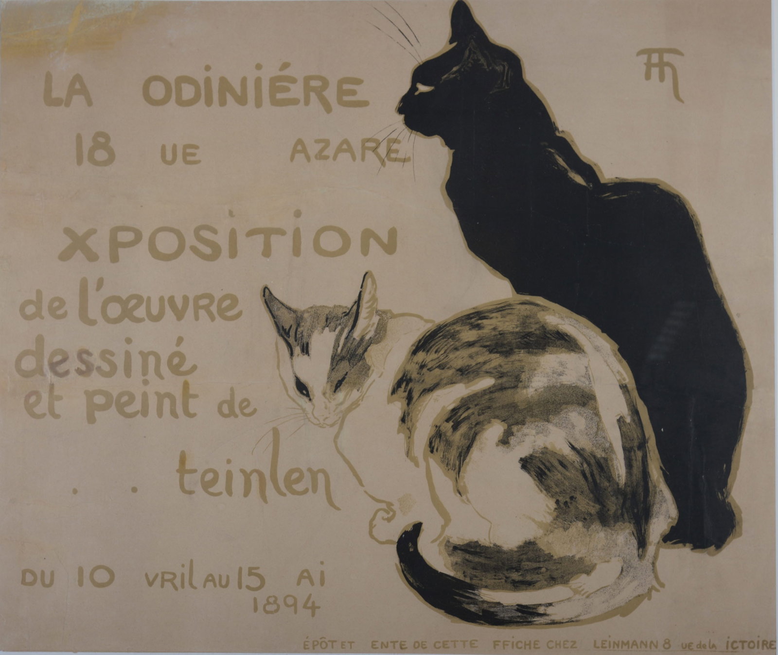 T. A. Steinlen : A la Bodiniere / Exposition, 1894 (1 of 5)