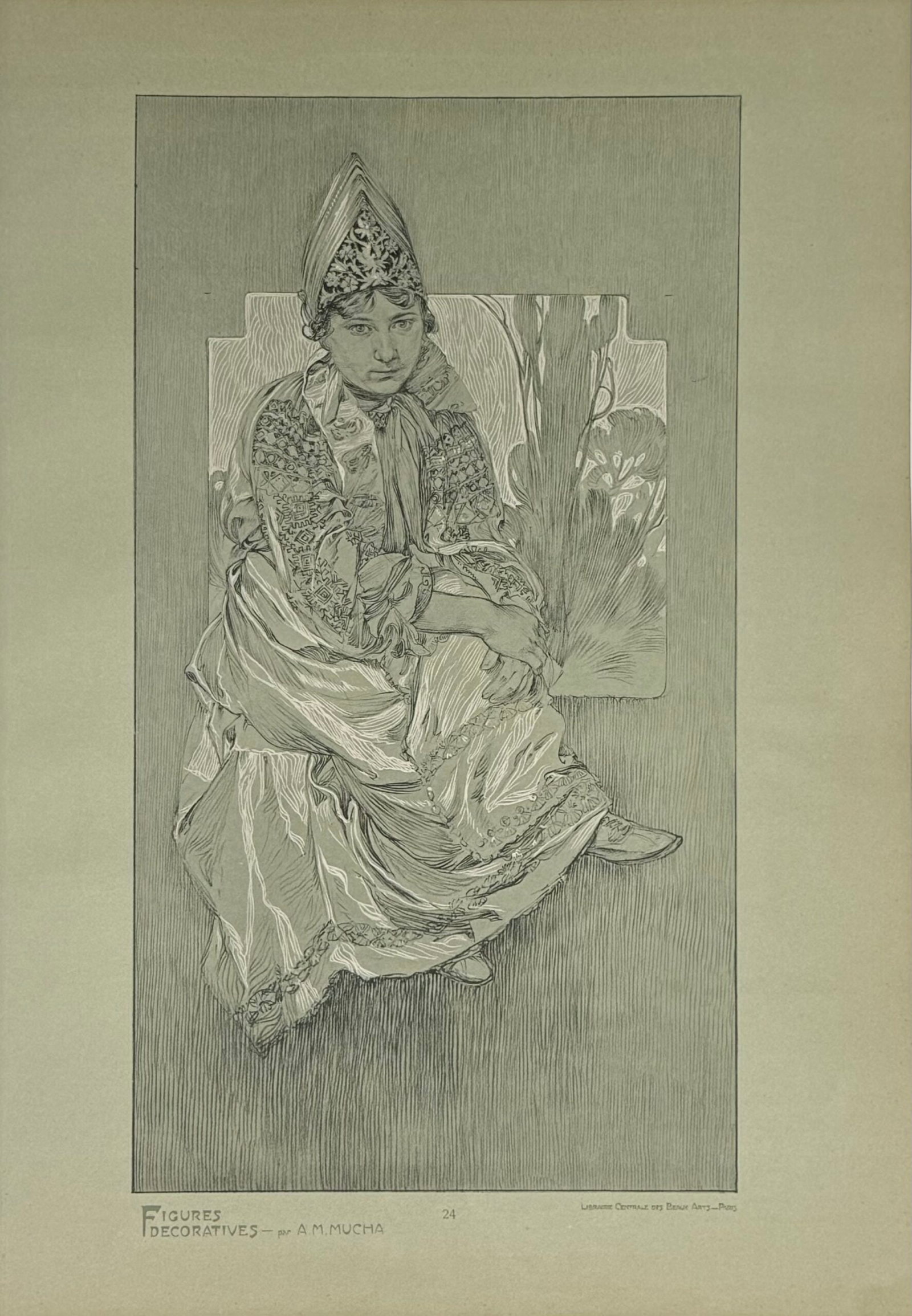 Alphonse Mucha : Figures decoratives, 1902 pl. 24 (1 of 2)