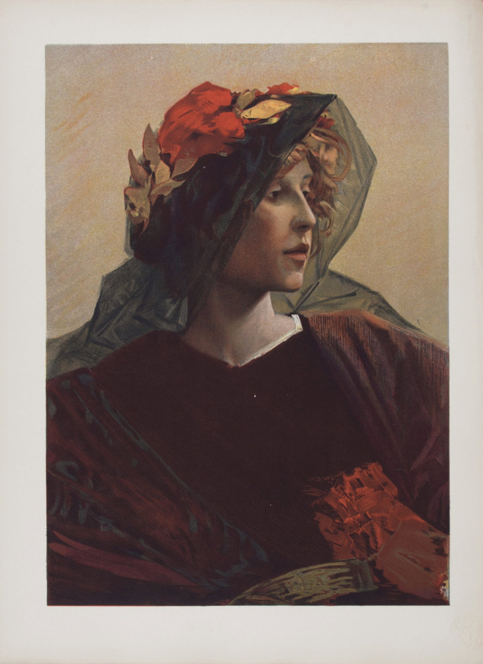 Alfred Pierre Agache - Imperia, circa 1897: Alfred Pierre Agache (1843-1915) Imperia, circa 1897 Lithograph on wove paper. L'Estampe Moderne's blind stamp on the bottom right corner. Dimensions: +Size of the sheet : 40,5 x 30,5 cm / 15,9 x 12 i