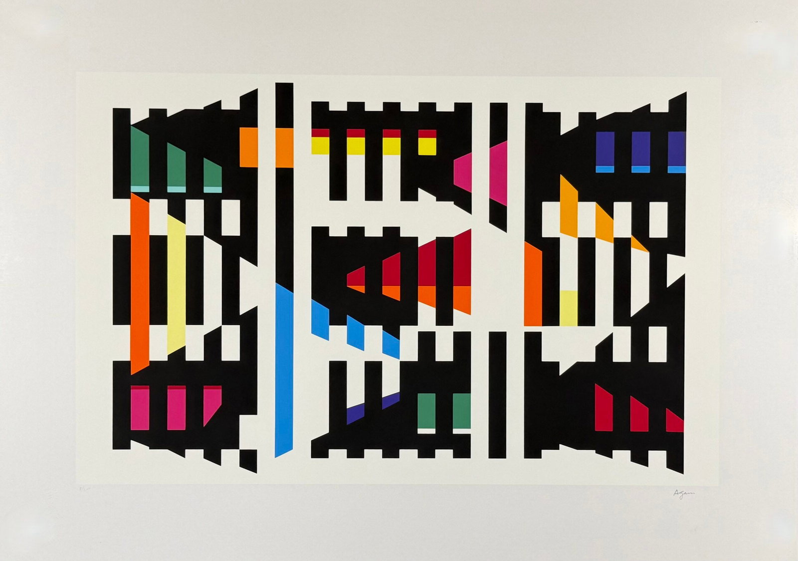 Yaacov Agam : Hommage a G.B. Plate 2, 1973 - Hand Signed (1 of 4)
