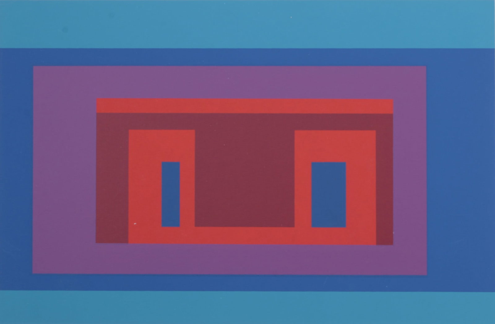 Joseph Albers (After) - 10 Variants (B), 1971: Josef Albers (After) 10 Variants, 1971 Silkscreen on wove paper. Printed on both sides. Dimensions: + Size of the sheet: 24,5 x 30,5 cm / 9,6 x 12 in. + Size of the image: 20,5 x 22,5 cm / 8 x 8,8 in.
