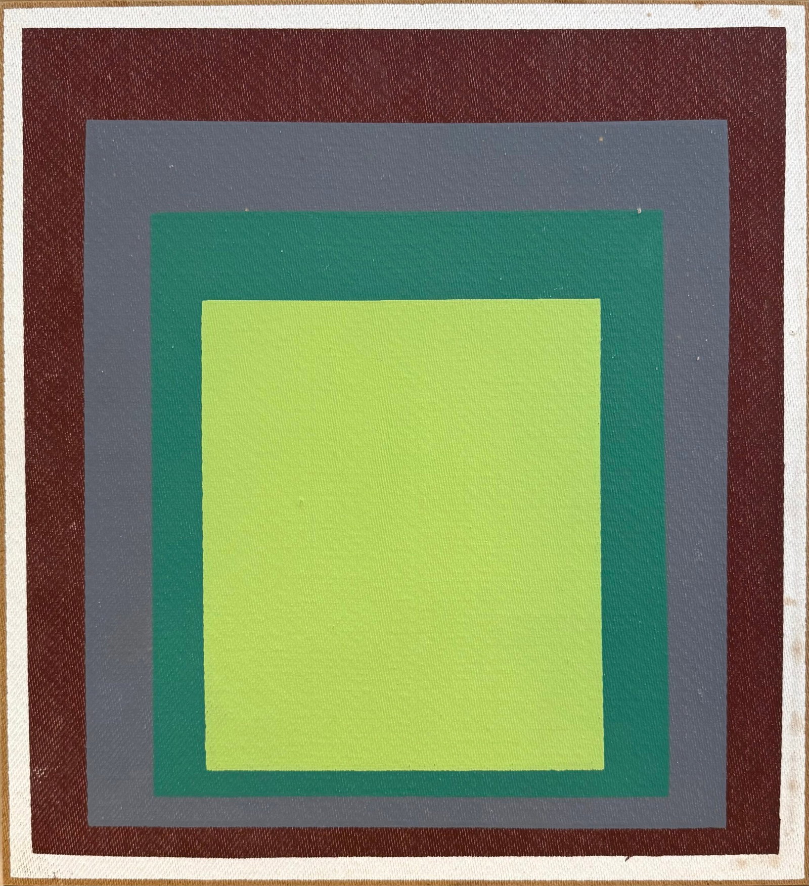 Josef Albers : I-S k - Color screenprint on Masonite, 1969 (1 of 5)