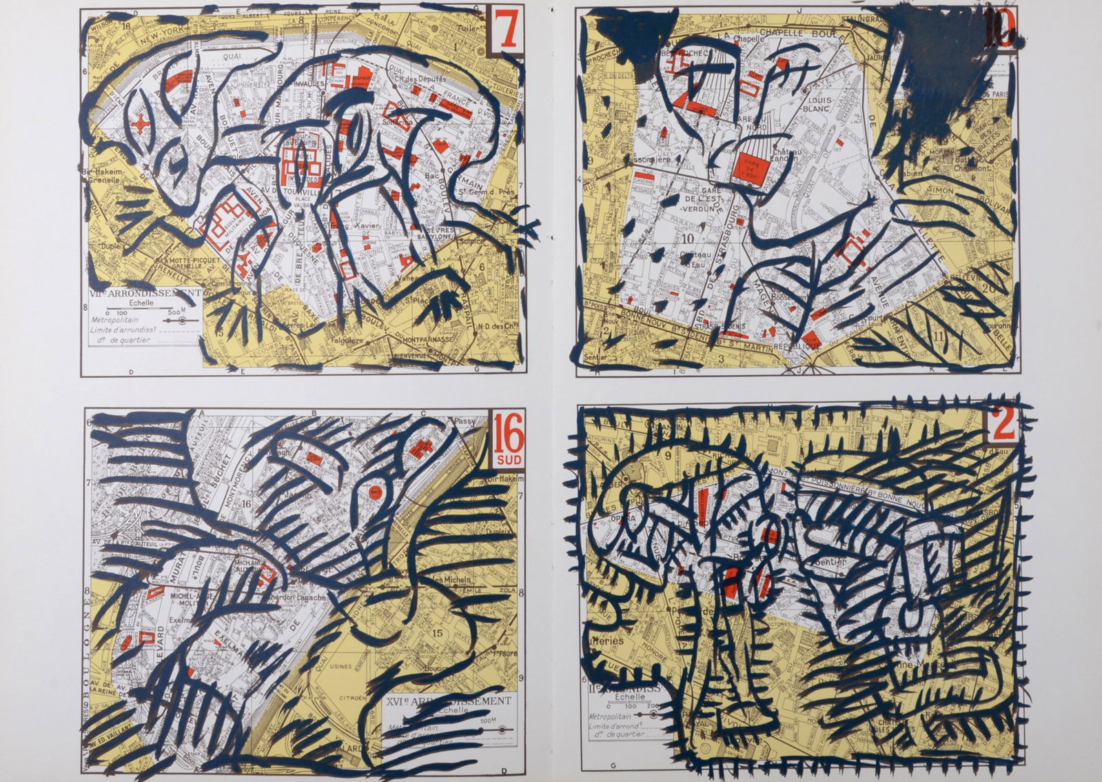 Pierre Alechinsky : Paris Districts, 1982 (1 of 4)